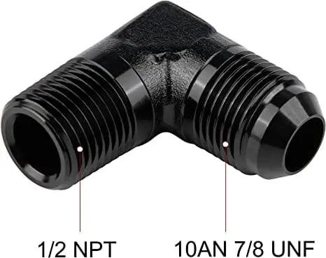 EVIL ENERGY AN to NPT Male 90 Degree Fitting Adapter Aluminum Black - Image 14