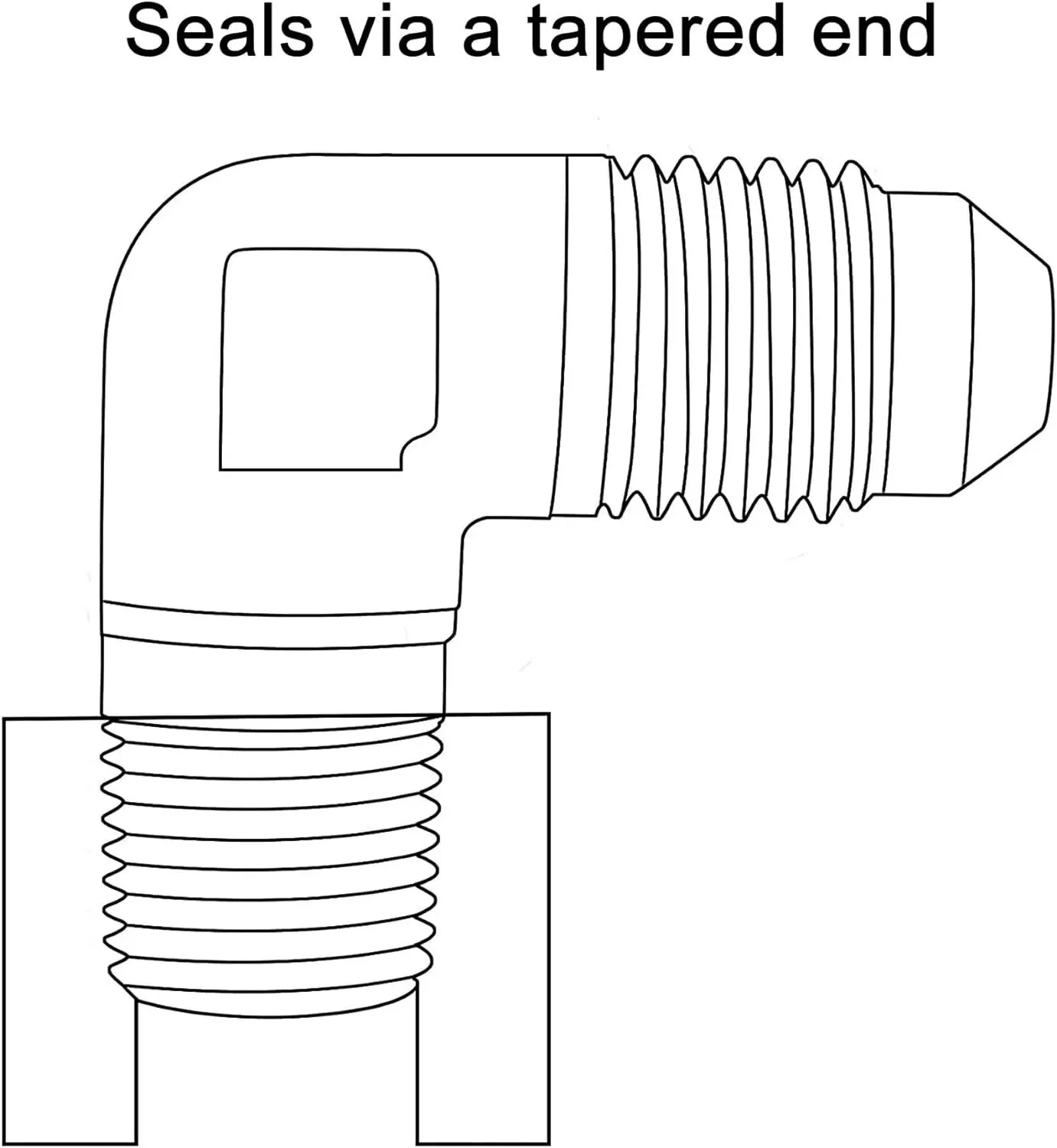 EVIL ENERGY AN to NPT Male 90 Degree Fitting Adapter Aluminum Black - Image 18