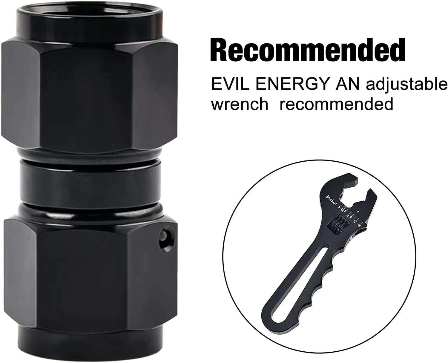 EVIL ENERGY 3/4/6/8/10/12AN Female to Female Swivel AN Union Fitting Aluminum - Image 25