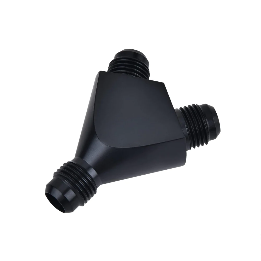 EVIL ENERGY AN to AN Y Block Flare Fitting Adapter 60 Degree Splitter 6061 T6 Aluminum Black - Image 13
