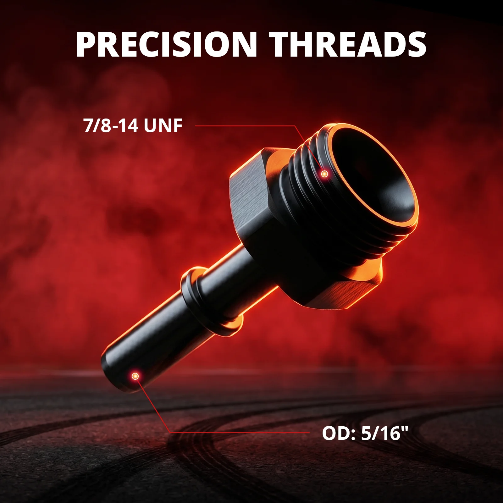 EVIL ENERGY AN6/8/10 ORB Male to 3/8-inch/1/2-inch/5/16-inch SAE Quick-Disconnect Male Push On EFI Fuel Rail Fitting Adapter Aluminum - Image 6