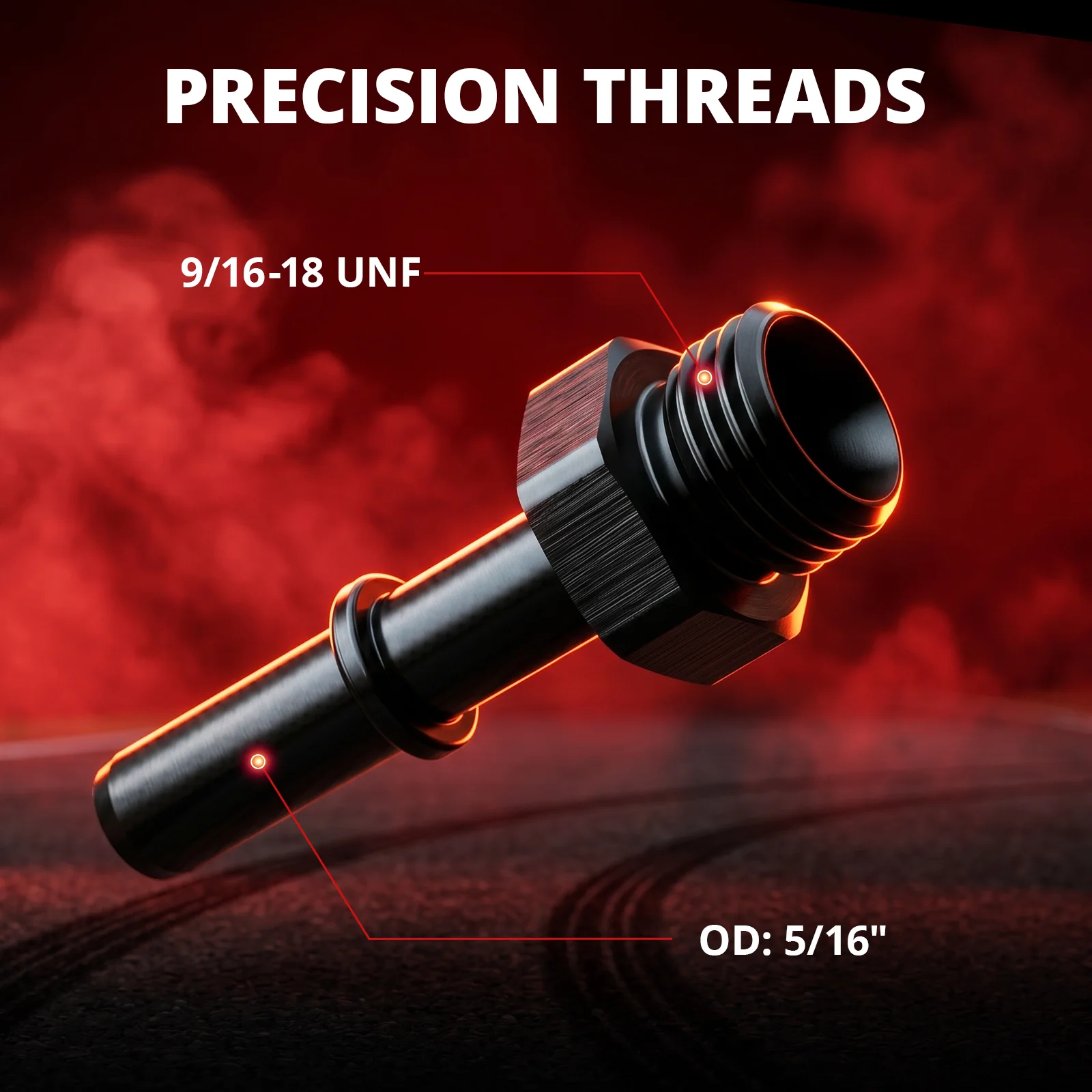 EVIL ENERGY AN6/8/10 ORB Male to 3/8-inch/1/2-inch/5/16-inch SAE Quick-Disconnect Male Push On EFI Fuel Rail Fitting Adapter Aluminum - Image 8