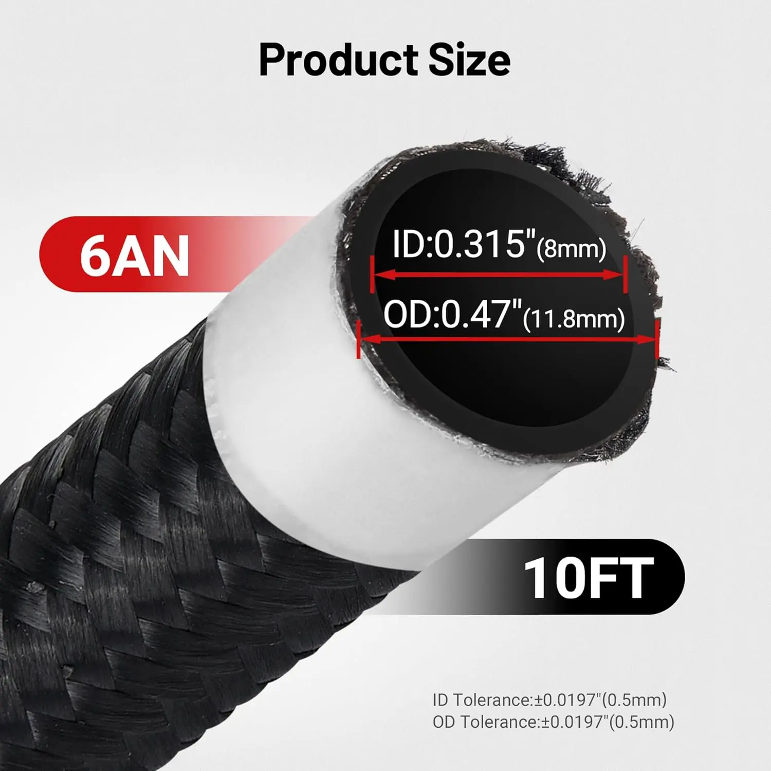 EVIL ENERGY Antistatic 6/8/10AN PTFE Fuel Hose Line | 10/20FT E85 Compatible Braided Fuel Line - Image 13