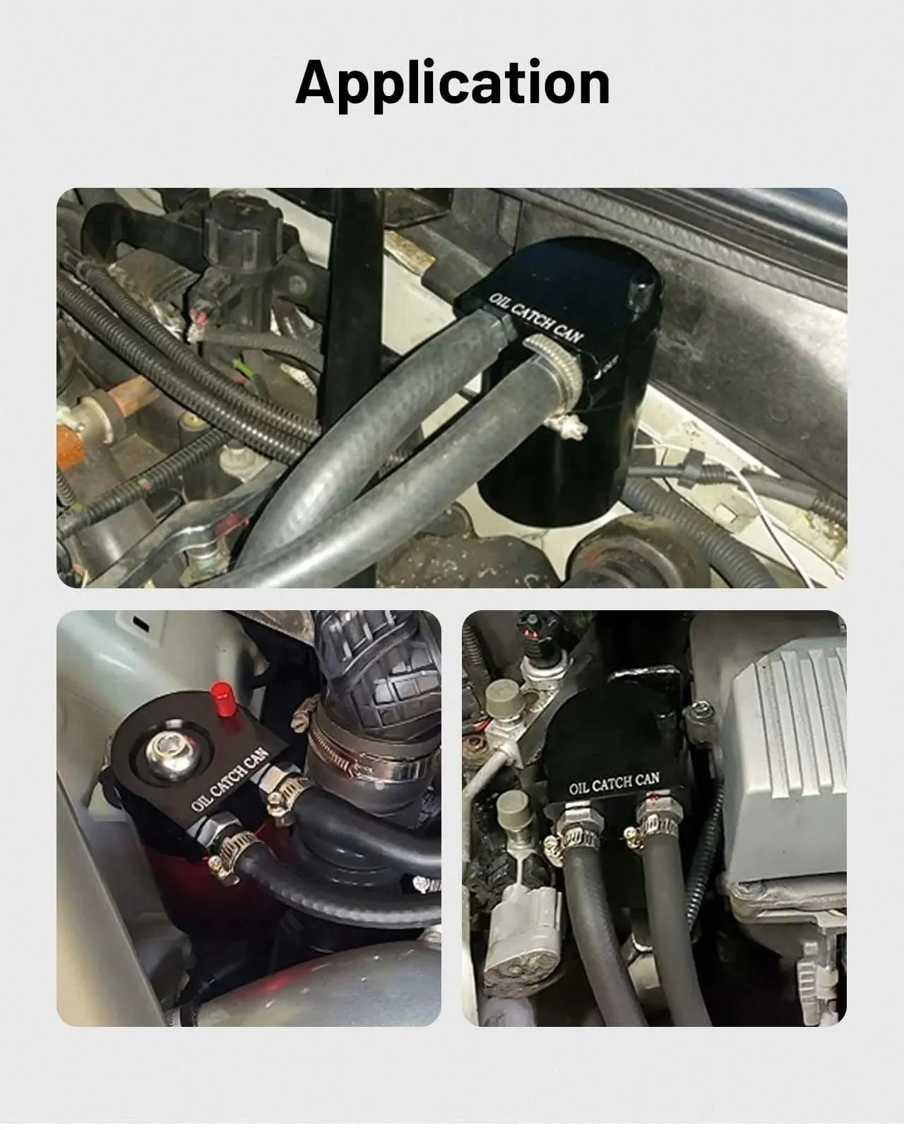 EVIL ENERGY Oil Catch Can, Baffle Catch Can Tank with Hose Kit Universal Aluminum Air Oil Separator Can 300ML - Image 7