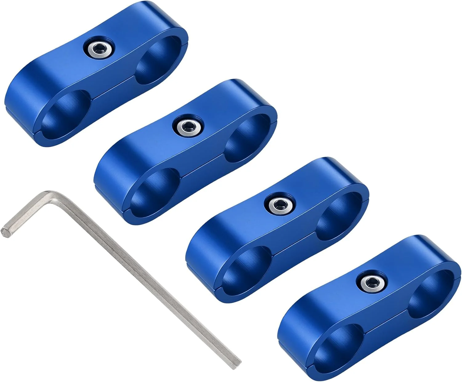EVIL ENERGY 4/6/8/10AN Hose Separator Clamp, Fuel Line Mounting Clamp Aluminum 4PCS Blue - Image 23