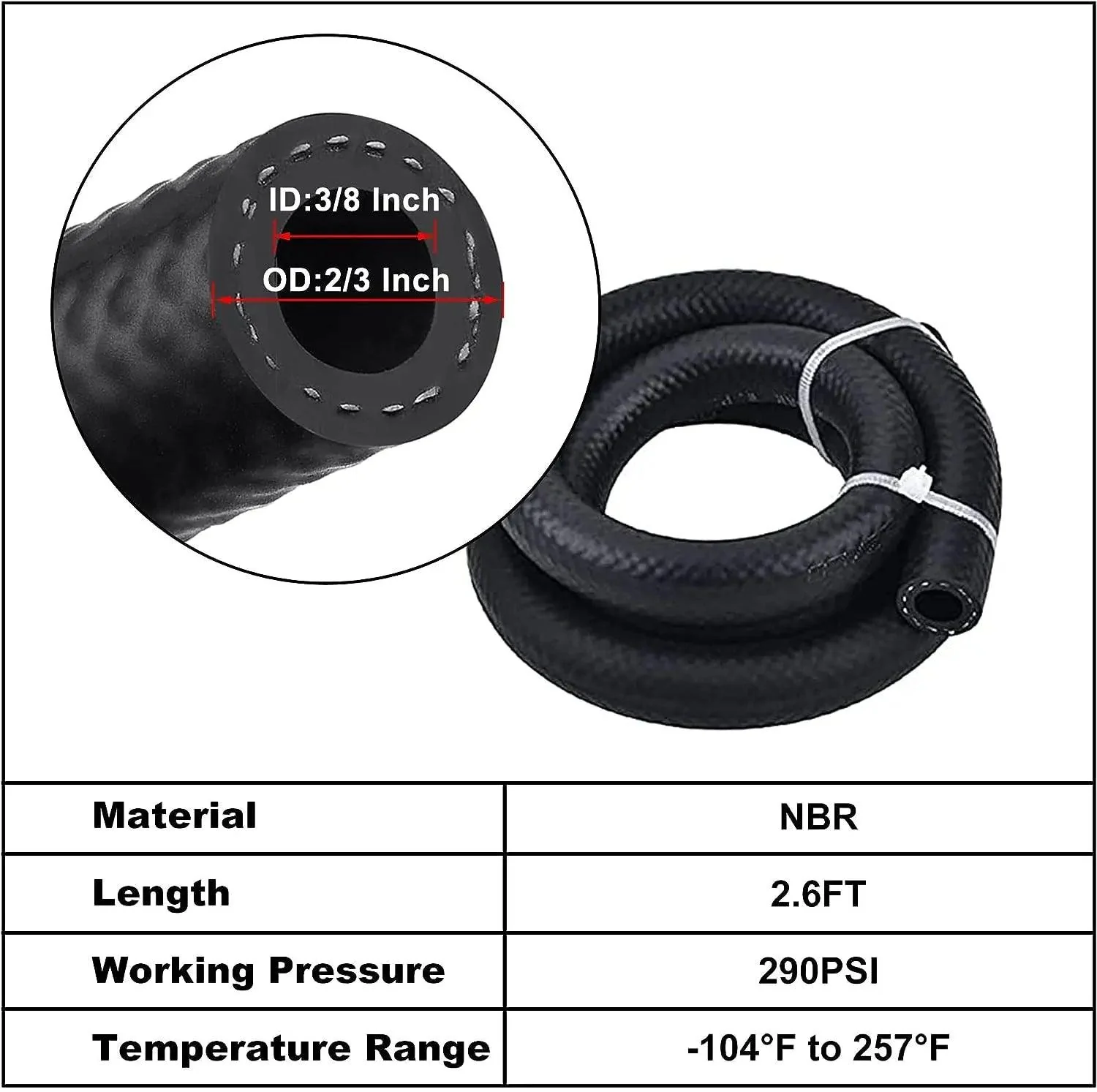 EVIL ENERGY Baffled Oil Catch Can Oil Separator Catch Can with Breather Filter 300ml Universal Aluminum 3/8-inch ID 2.6FT/5FT NBR Fuel Hose Kit - Image 59