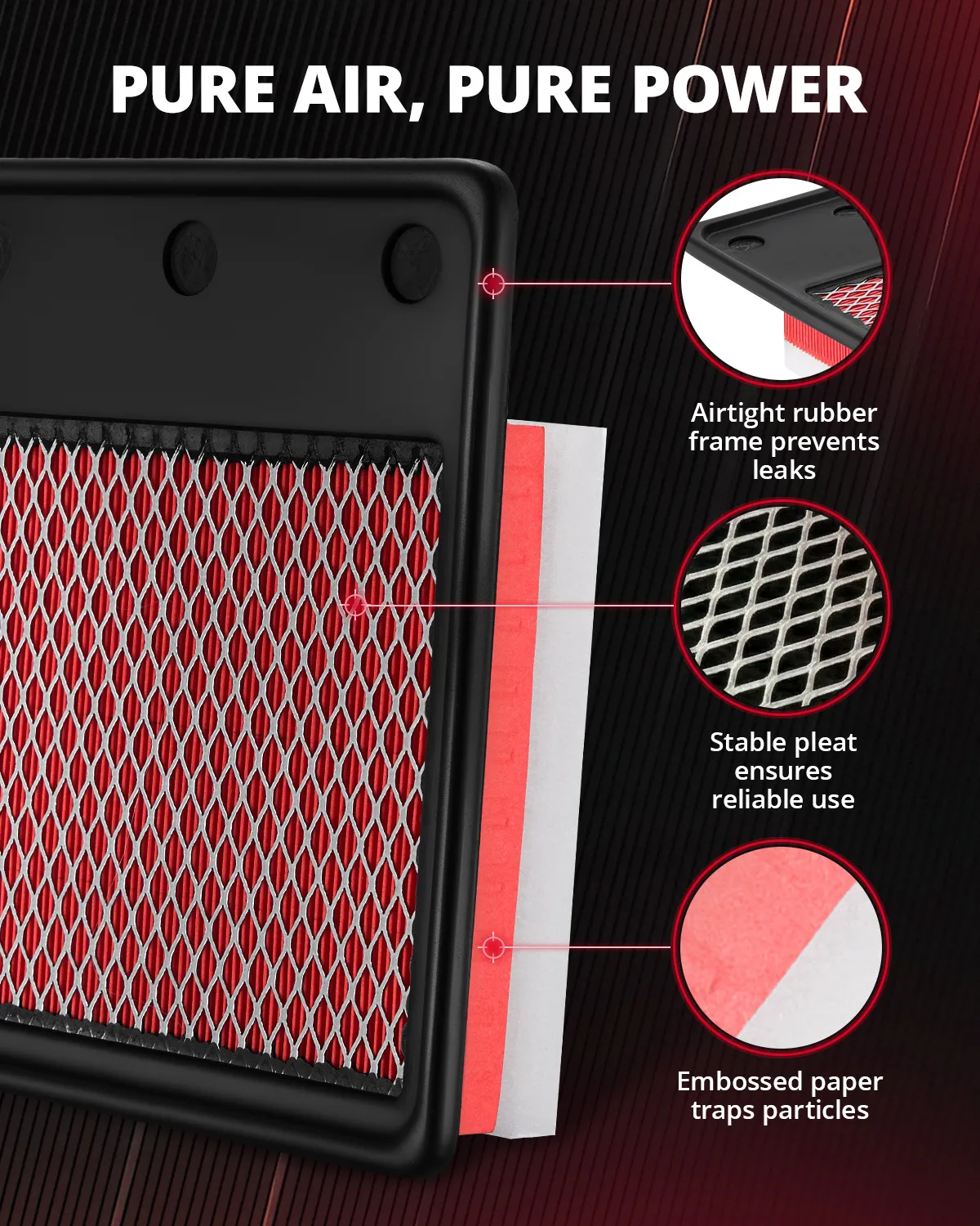 EVIL ENERGY Engine Air Filter Compatible with Chevrolet Malibu 2016-2025 1.5T, Buick LaCrosse 2017-2019 2.5L, Regal 2018-2020 2.0T, Replace CA12085 - Image 6