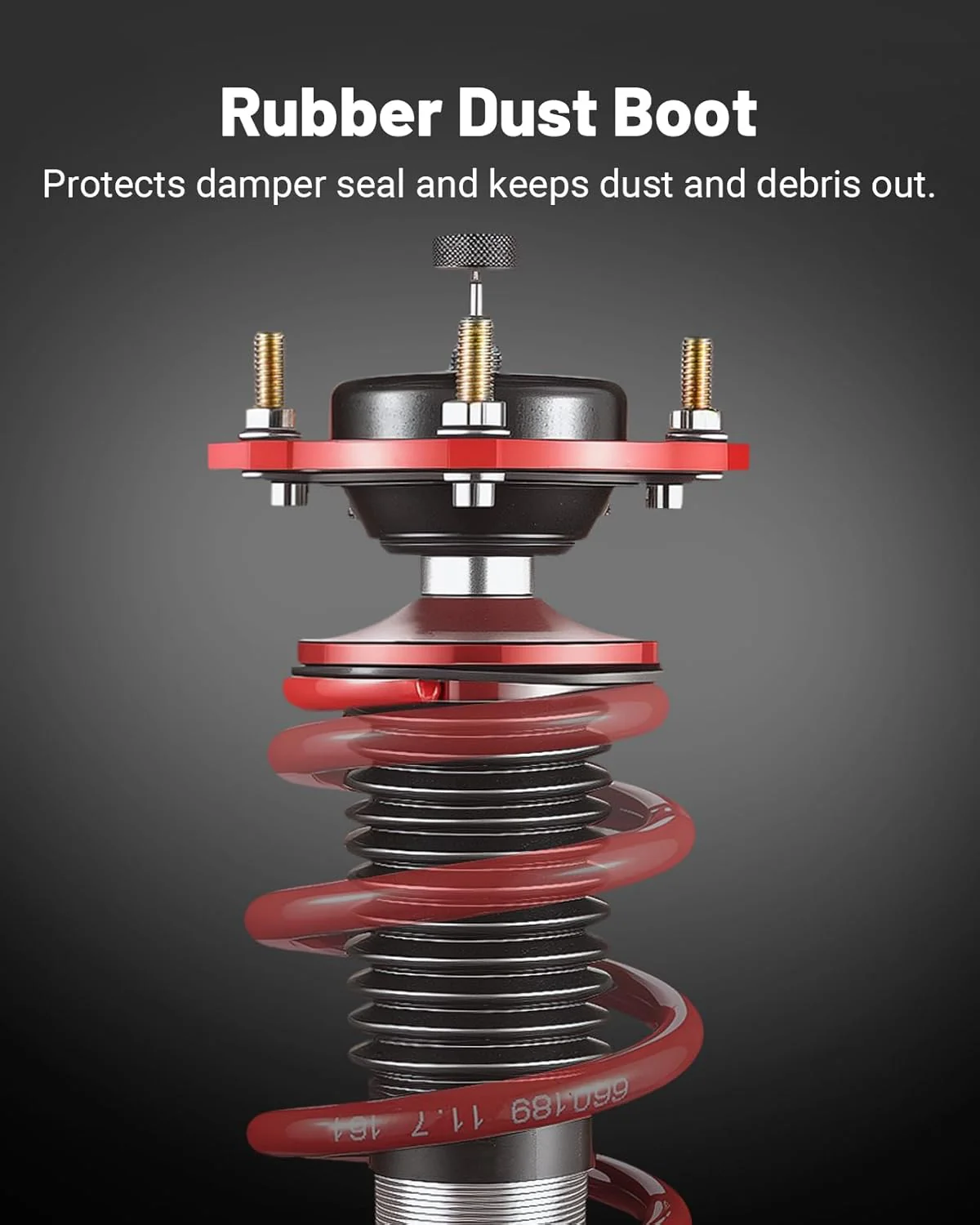 EVIL ENERGY Coilovers Compatible for MINI Cooper FWD R56 2007-2013, Height Adjustable Coilovers Lowering Kit with 32-Level Damper Adjustment, Red - Image 8