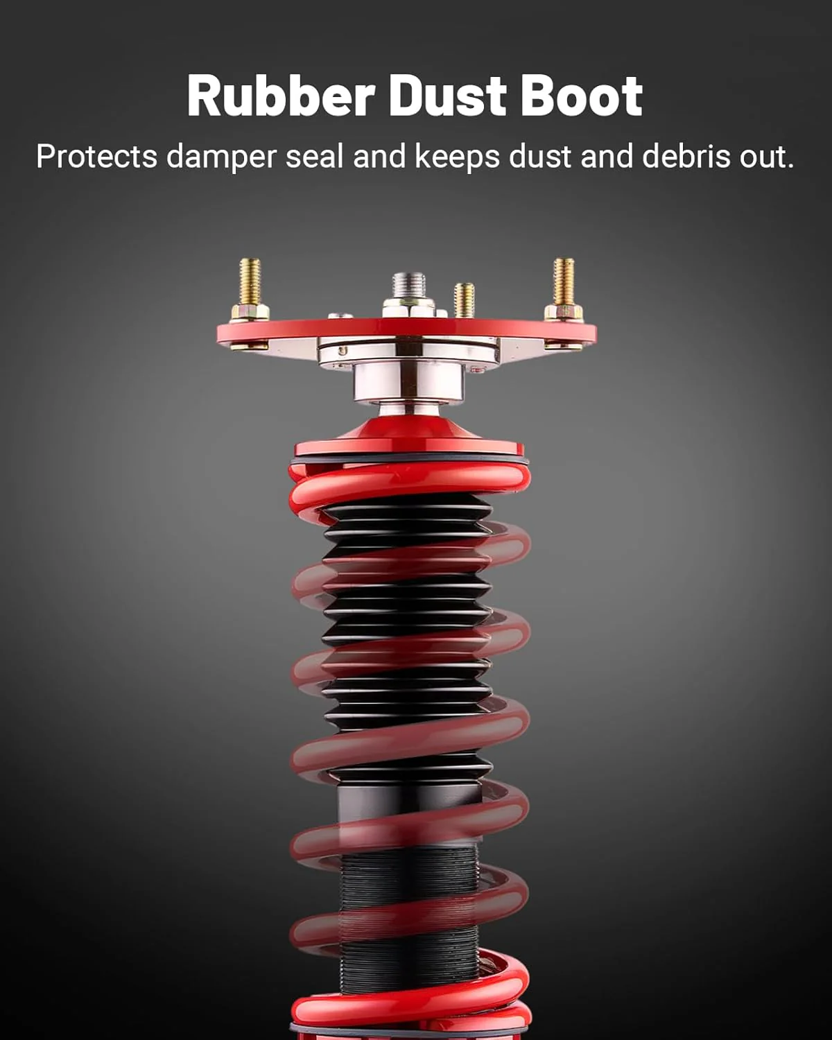 EVIL ENERGY Coilovers Compatible for Scion XB 2004-2006 US Model, for Toyota Echo 2000-2005, Height Adjustable Lowering Kit, Twin-Tube Coilover Suspension Kit for Comfortable Ride, Red - Image 3