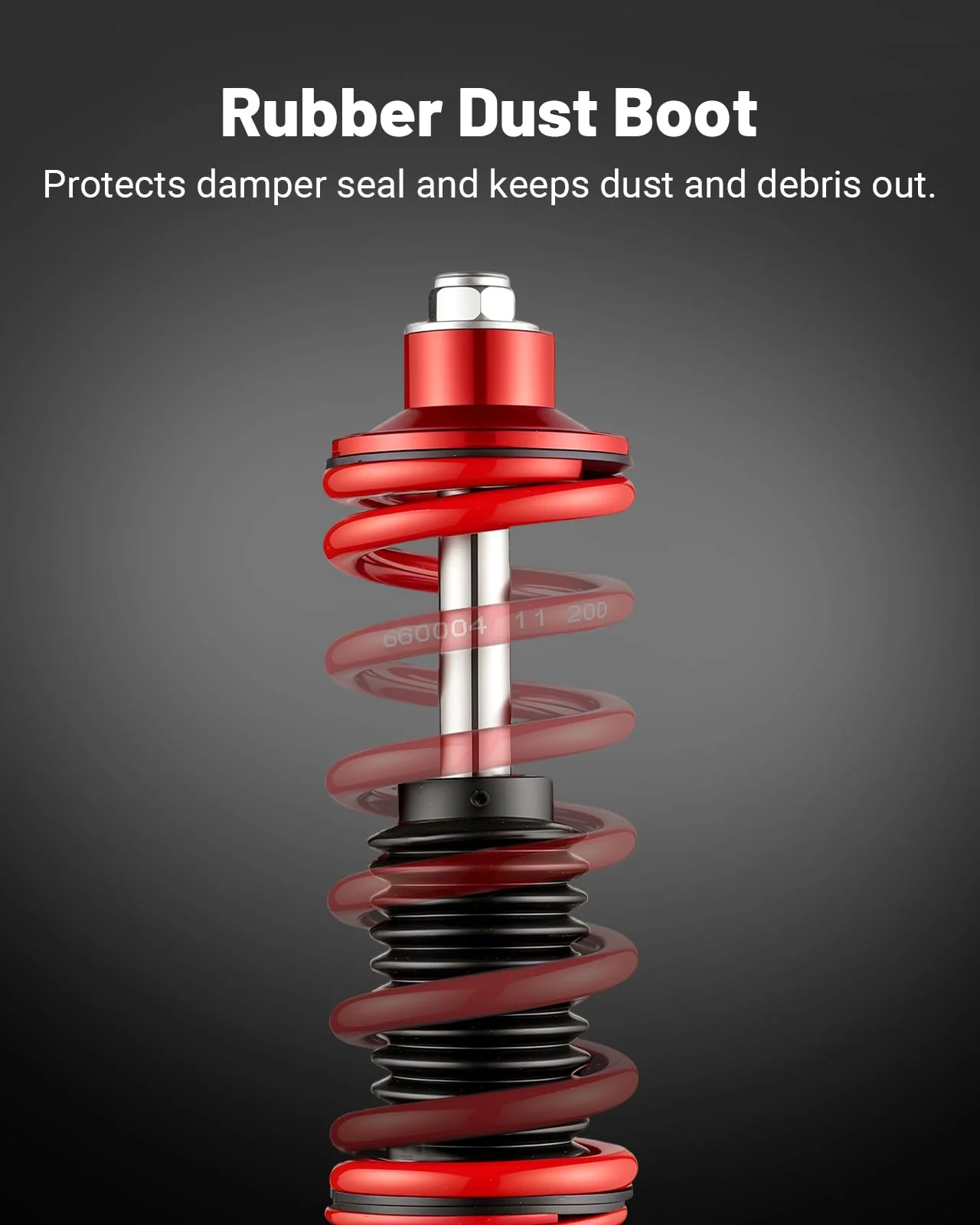 EVIL ENERGY Coilovers Compatible for Volkswagen Cabrio 1995-2002, Golf 1985-1999, Jetta 1985-1999, Corrado 1992-1995, Height Adjustable Lowering Kit, Twin-Tube Coilover Suspension Kit, Red - Image 3
