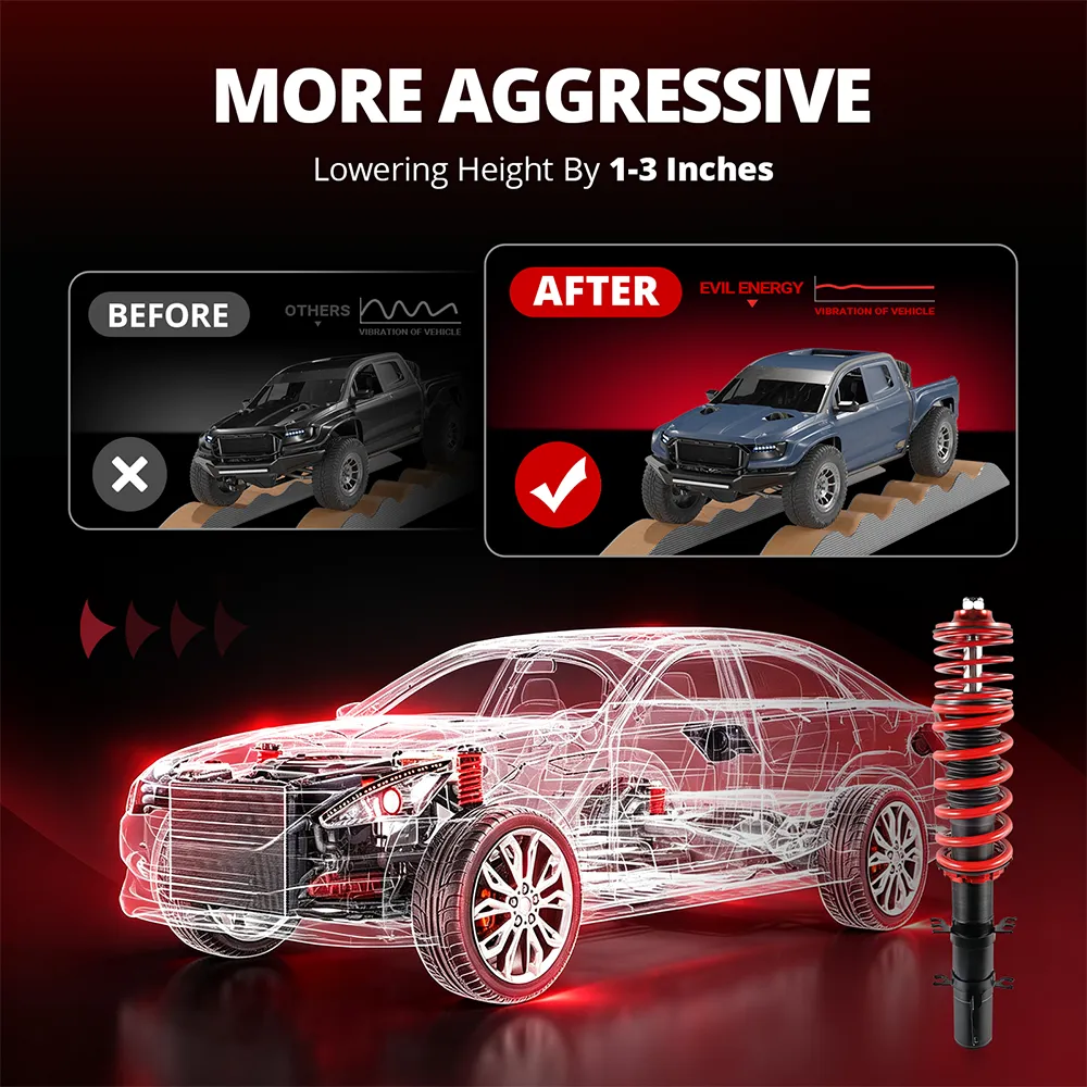 EVIL ENERGY 1998-2007 VW Golf MK4 /1998-2010 VW Beetle/1999-2006 Seat Leon/1999-2005 VW Jetta MK4 Coilover Shock Absorbers 4PCS - Image 7