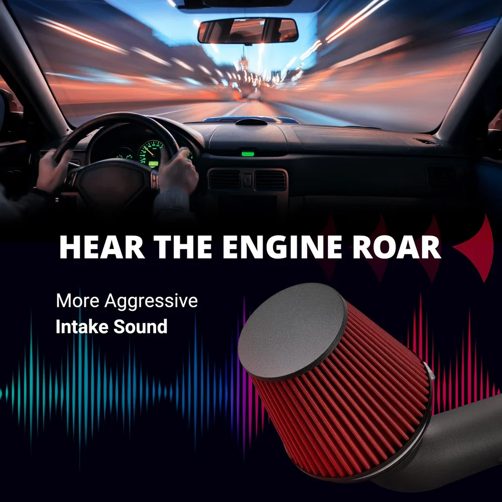 EVIL ENERGY Cold Air Intake for 1991-2001 Jeep Cherokee 4.0L — Increases Horsepower, Towing Performance & Acceleration — Includes Heat Shield & Pre-Filter, Black - Image 6