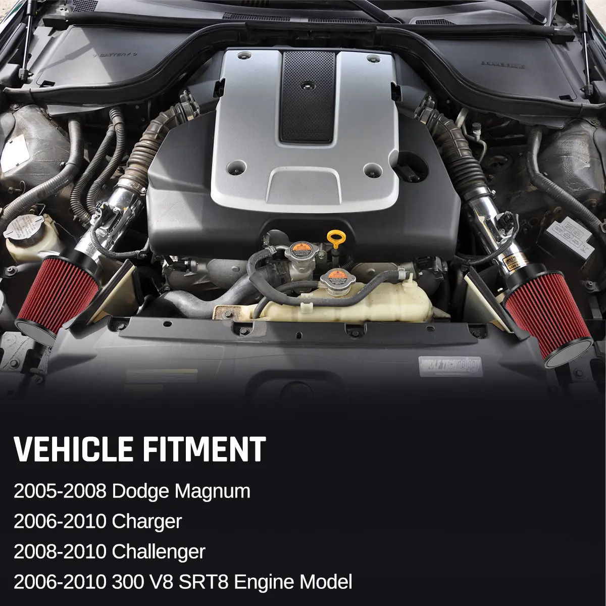 EVIL ENERGY Cold Air Intake Kit For 2005-2010 Dodge Charger/Challenger/Magnum/300C Hemi 5.7L/6.1L V8 - Image 6