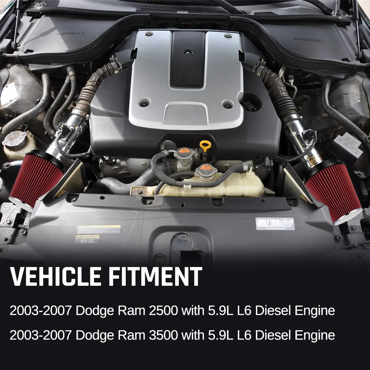 EVIL ENERGY Cold Air Intake Kit For 2003-2007 5.9L Cummins L6 Dodge Ram 2500/3500 - Image 7