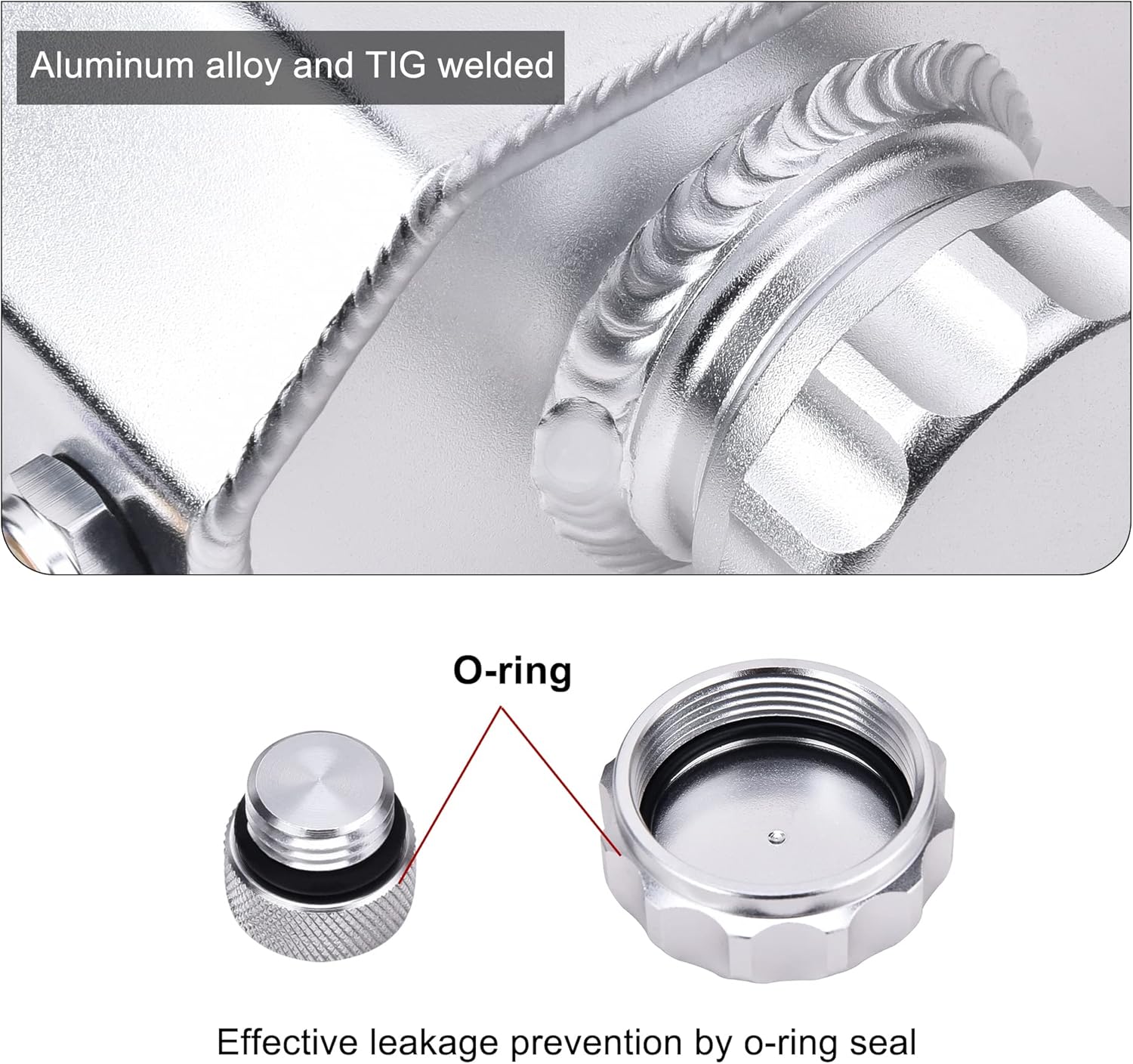 EVIL ENERGY Overflow Tank Coolant Radiator Tank Reservoir Expansion Universal Aluminum 1L/2L - Image 19