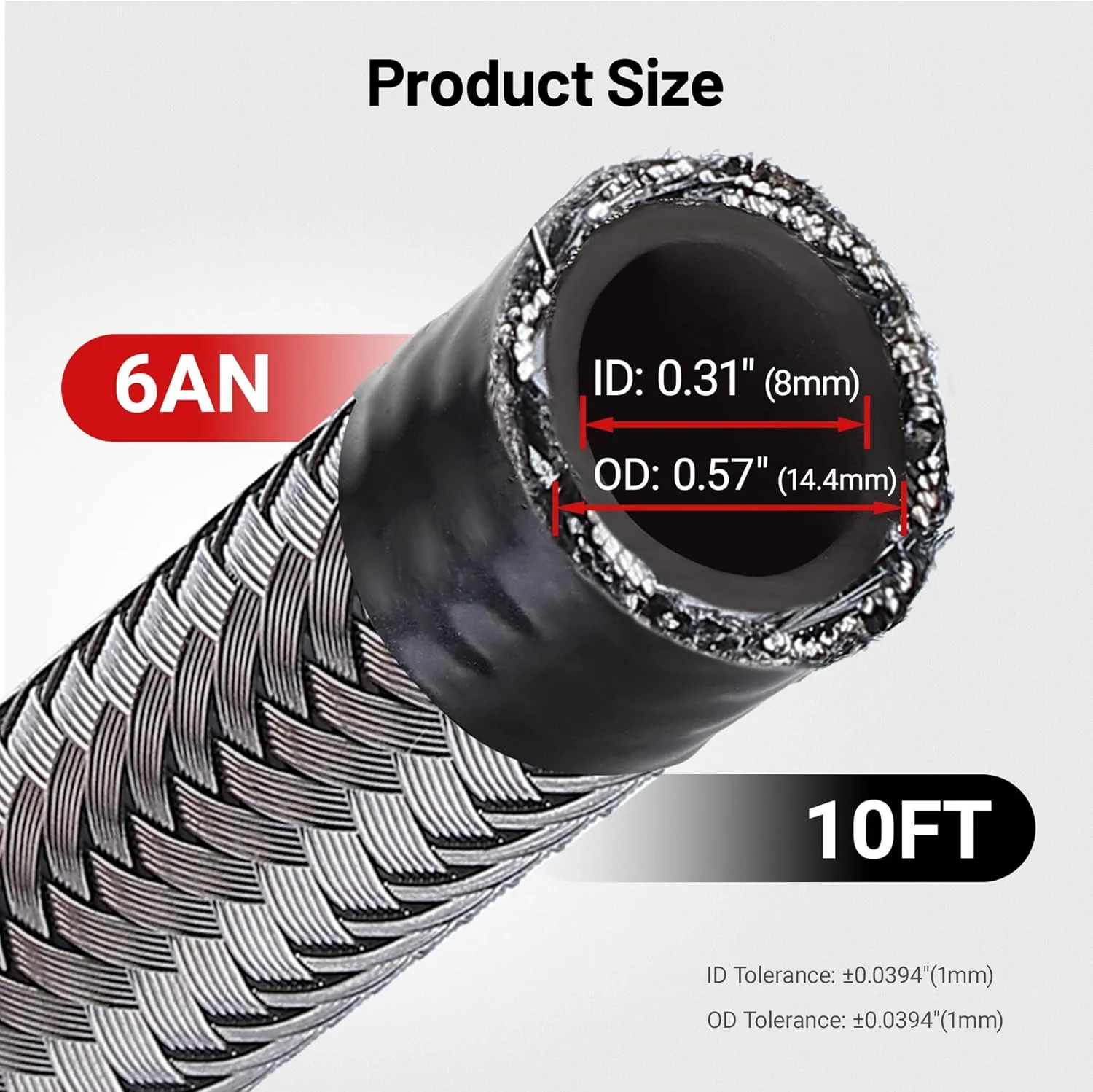 EVIL ENERGY 4/6/8/10/12AN CPE Nylon Braided Fuel Hose Line 5-25FT - Image 36