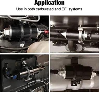 EVIL ENERGY Eco-Friendly Inline Fuel Filter with 6AN 8AN 10AN Adapter&Bracket Universal 10 Micron - Image 5