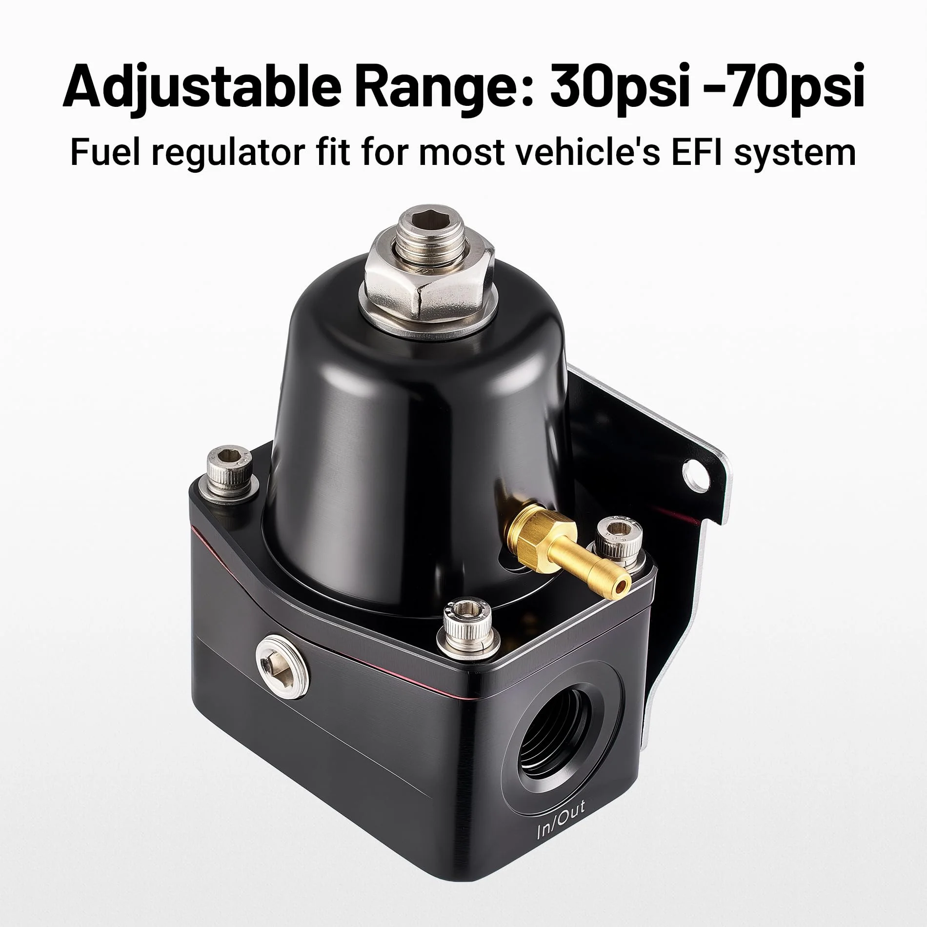 EVIL ENERGY All-in-One EFI Fuel System Bundle|EFI Bypass Fuel Pressure Regulator & CPE Fuel Line & Adjustable 3-16AN Wrench (Black) - Image 5