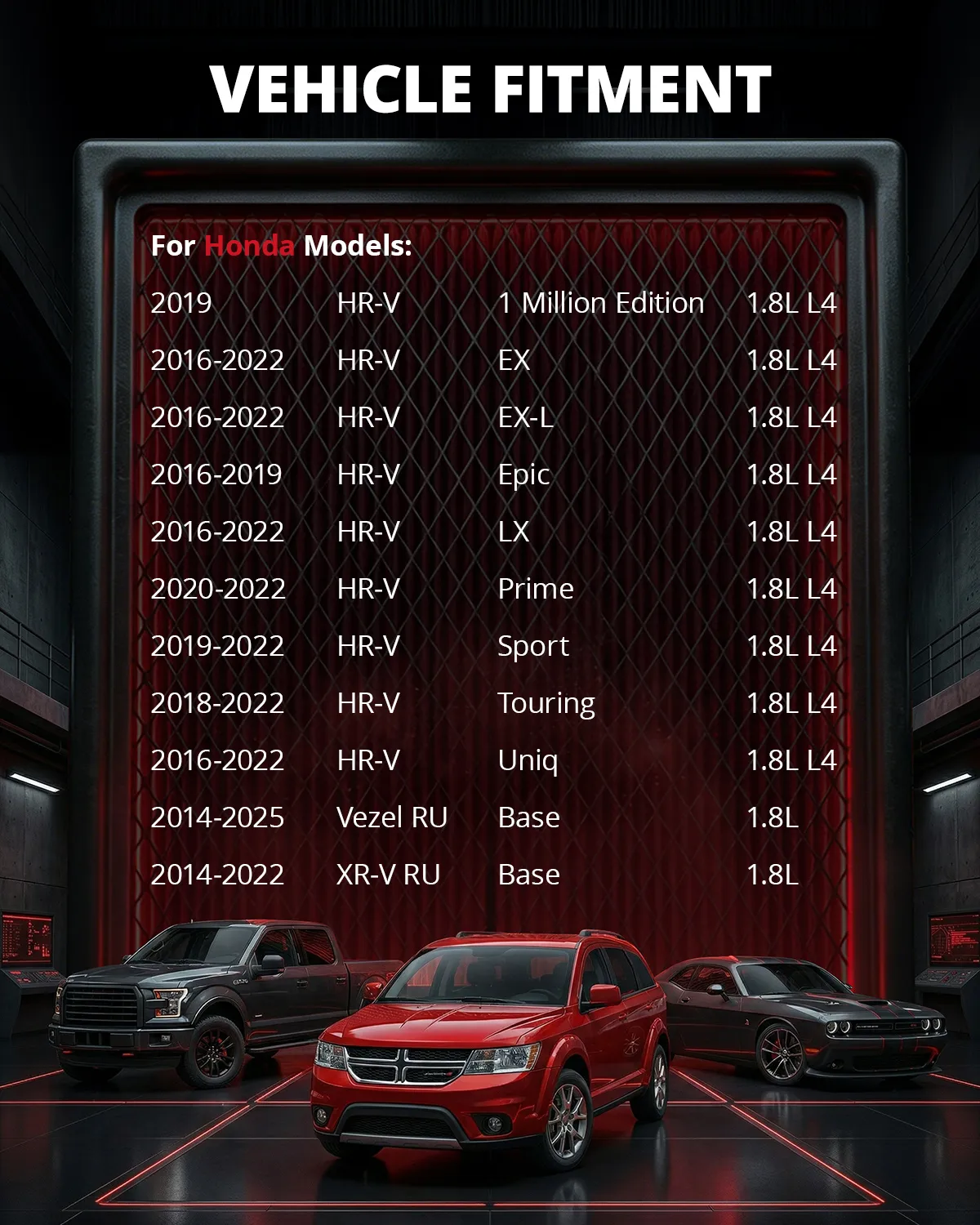 EVIL ENERGY Engine Air Filter, Compatible with Honda HR-V 2016-2022, Vezel 2014-2025, XR-V 2014-2022, Replace 17220-51BH00 - Image 2