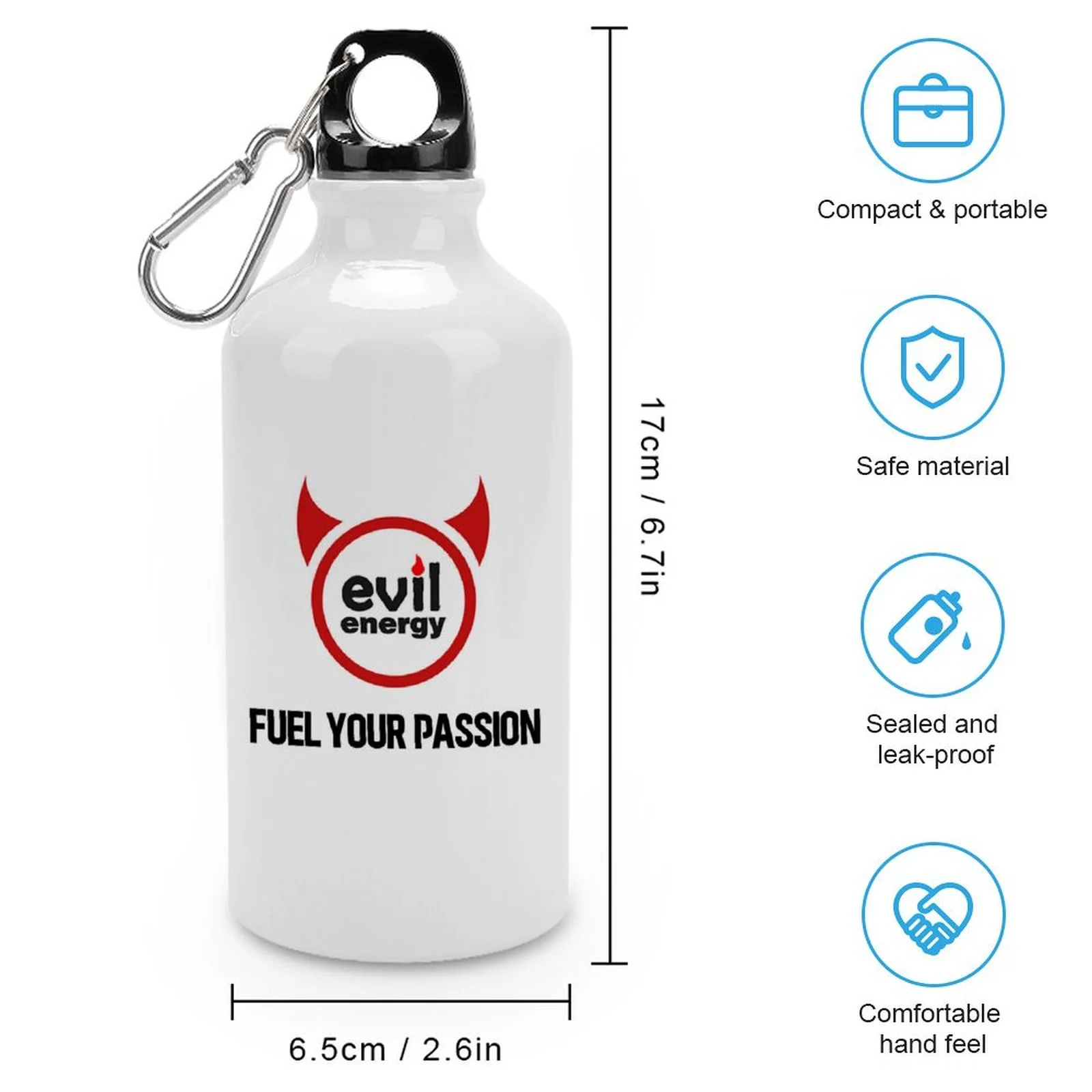 EVIL ENERGY Aluminum Sports Water Bottle - Image 6