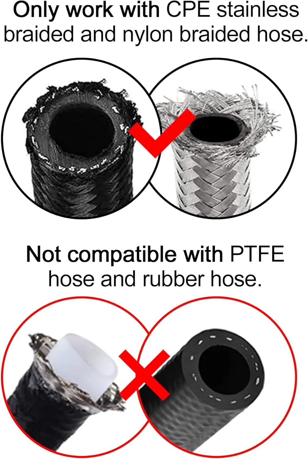 EVIL ENERGY 4/6/8/10/12/16/20 AN Hose End Fitting Swivel for CPE Braided Hose Black - Image 64
