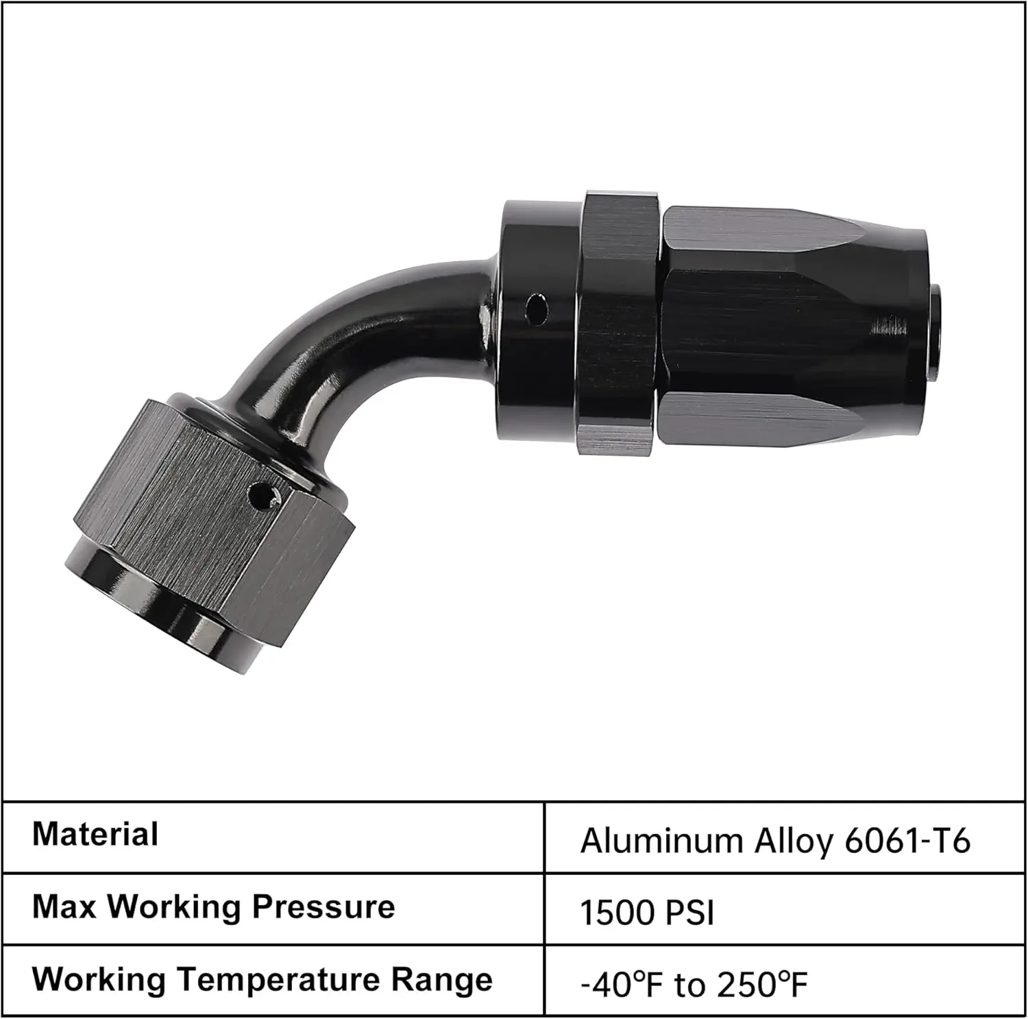 EVIL ENERGY 4/6/8/10/12/16/20 AN Hose End Fitting Swivel for CPE Braided Hose Black - Image 9