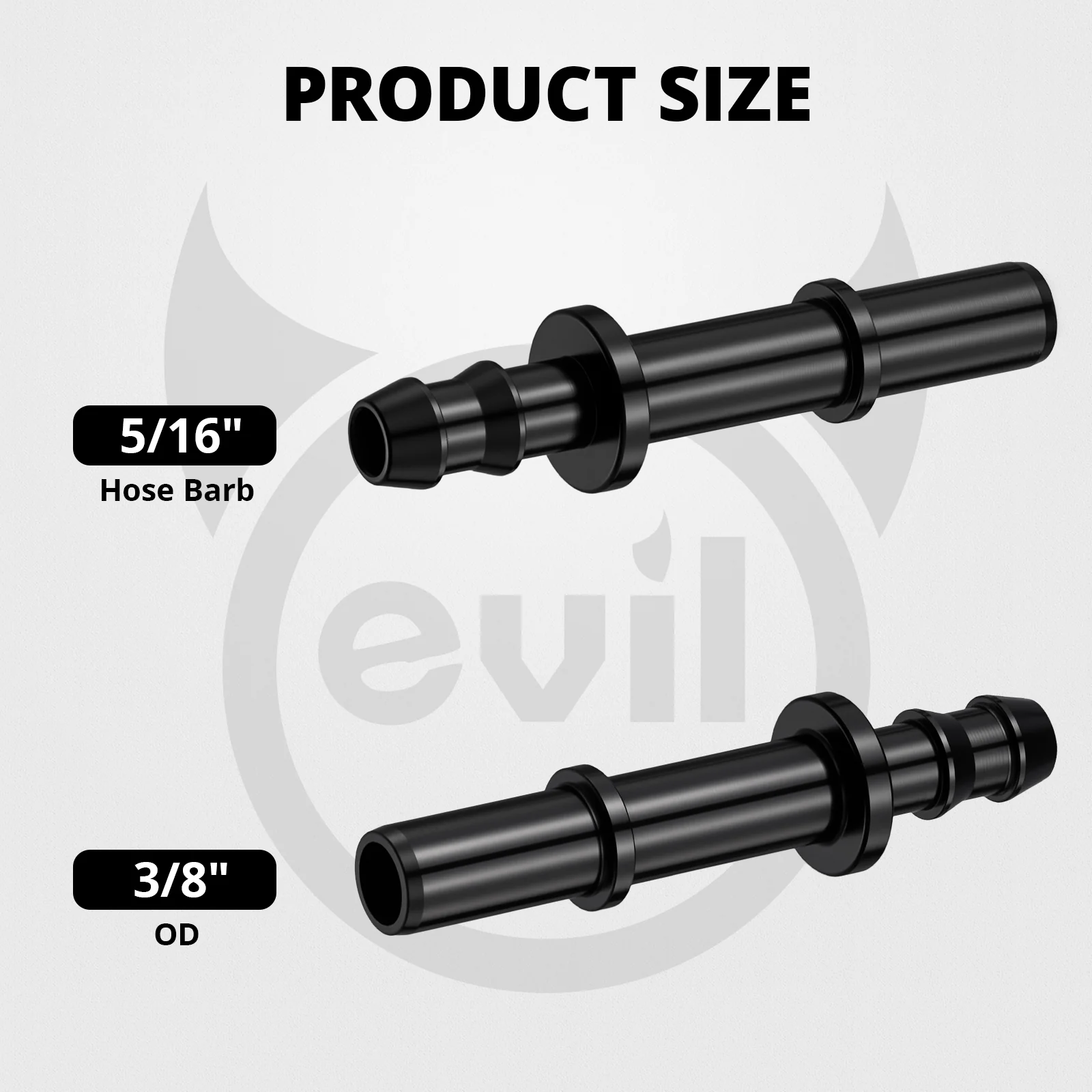EVIL ENERGY Barb Hose to SAE Quick Disconnect Male Fuel Fitting Adapter Aluminum Black - Image 7