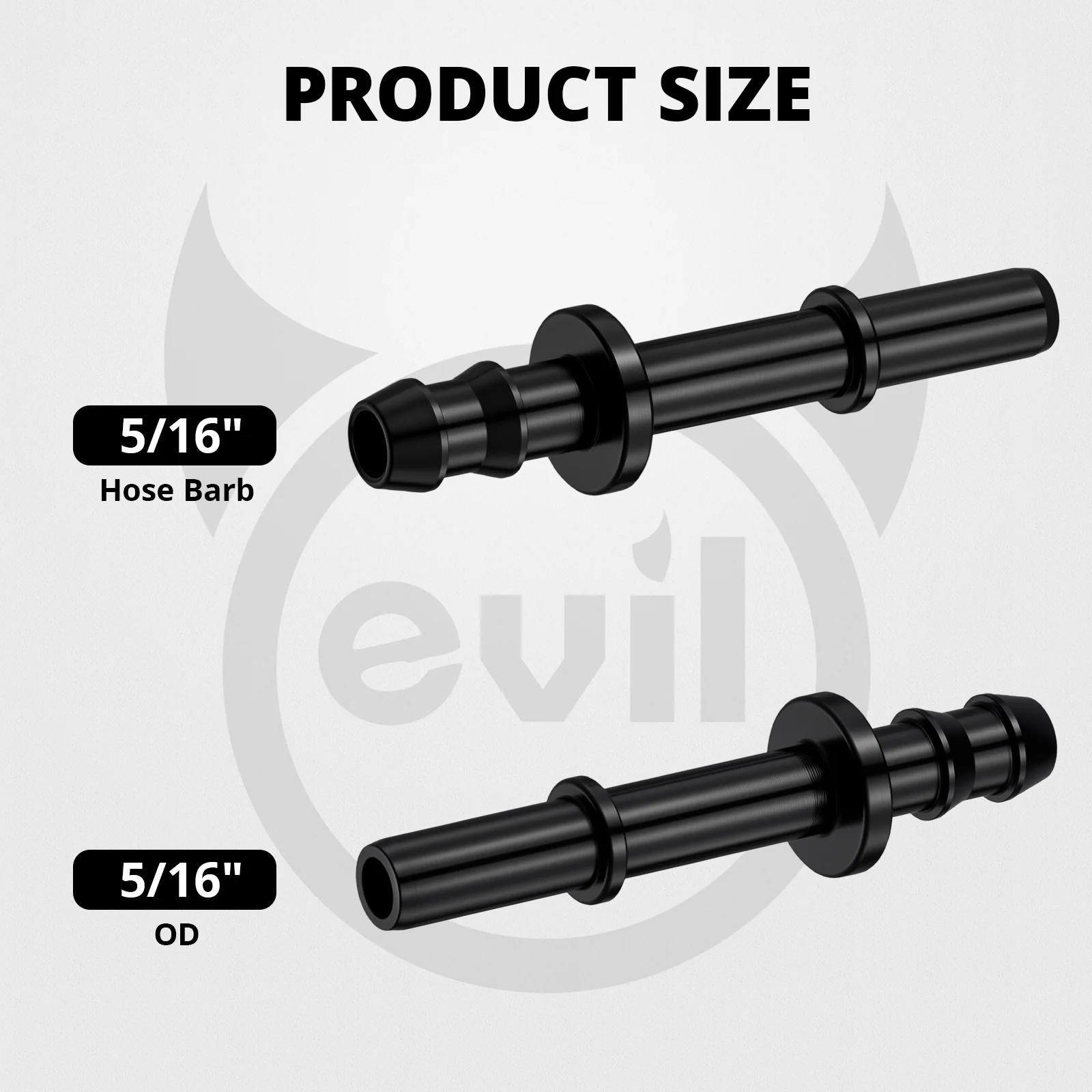 EVIL ENERGY Barb Hose to SAE Quick Disconnect Male Fuel Fitting Adapter Aluminum Black - Image 8