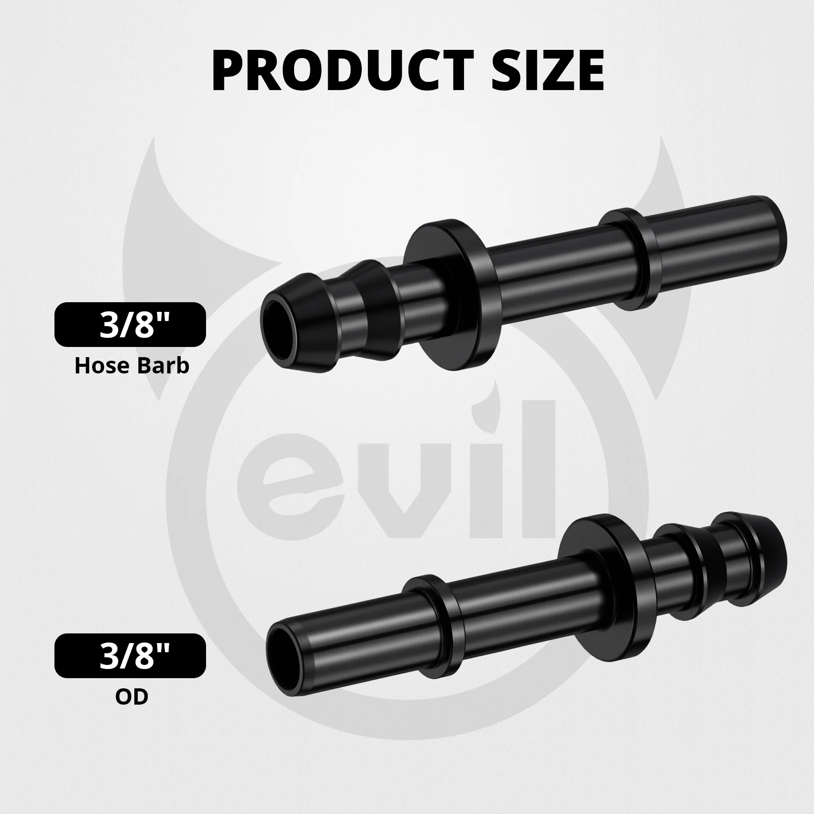 EVIL ENERGY Barb Hose to SAE Quick Disconnect Male Fuel Fitting Adapter Aluminum Black - Image 9