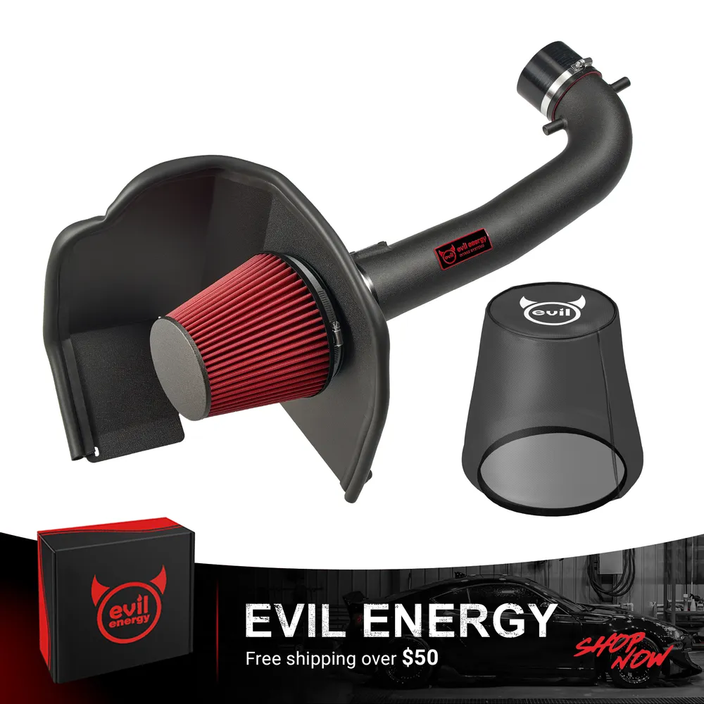 EVIL ENERGY Cold Air Intake for 2014-2018 Chevy Silverado 1500/GMC Sierra 1500 5.3L/6.2L with Heat Shield & Pre-Filter