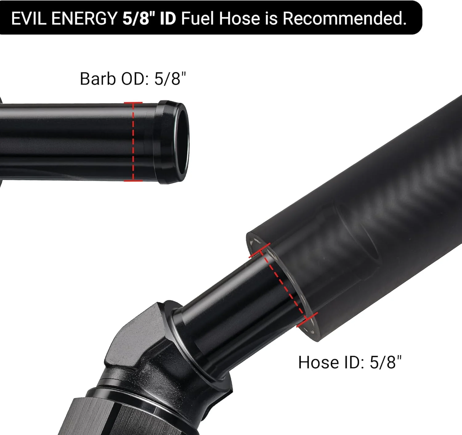 EVIL ENERGY 4/6/8/10AN Female to Barb Hose Fitting 0/45/90 Degree Swivel - Image 112