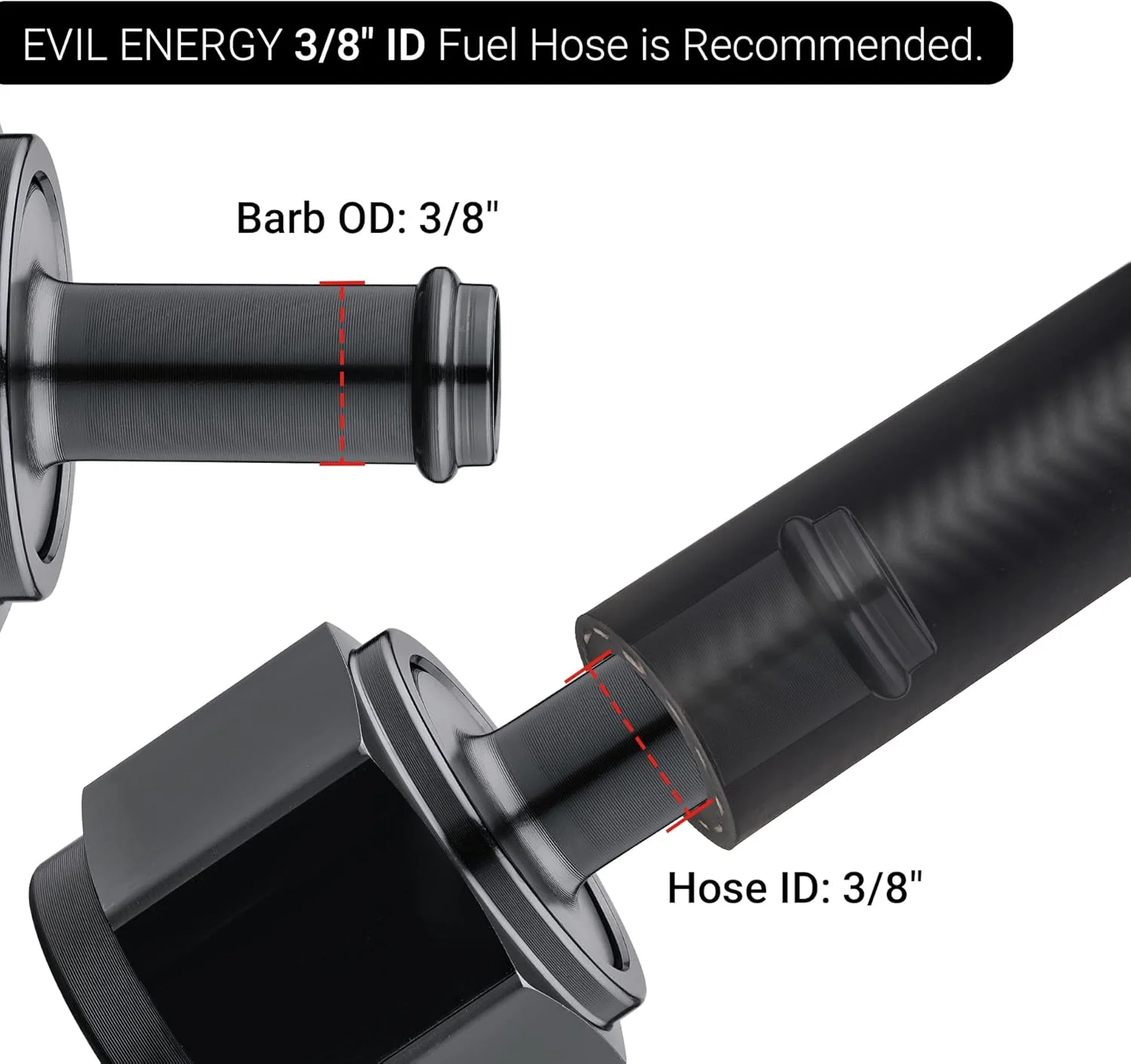 EVIL ENERGY 4/6/8/10AN Female to Barb Hose Fitting 0/45/90 Degree Swivel - Image 116