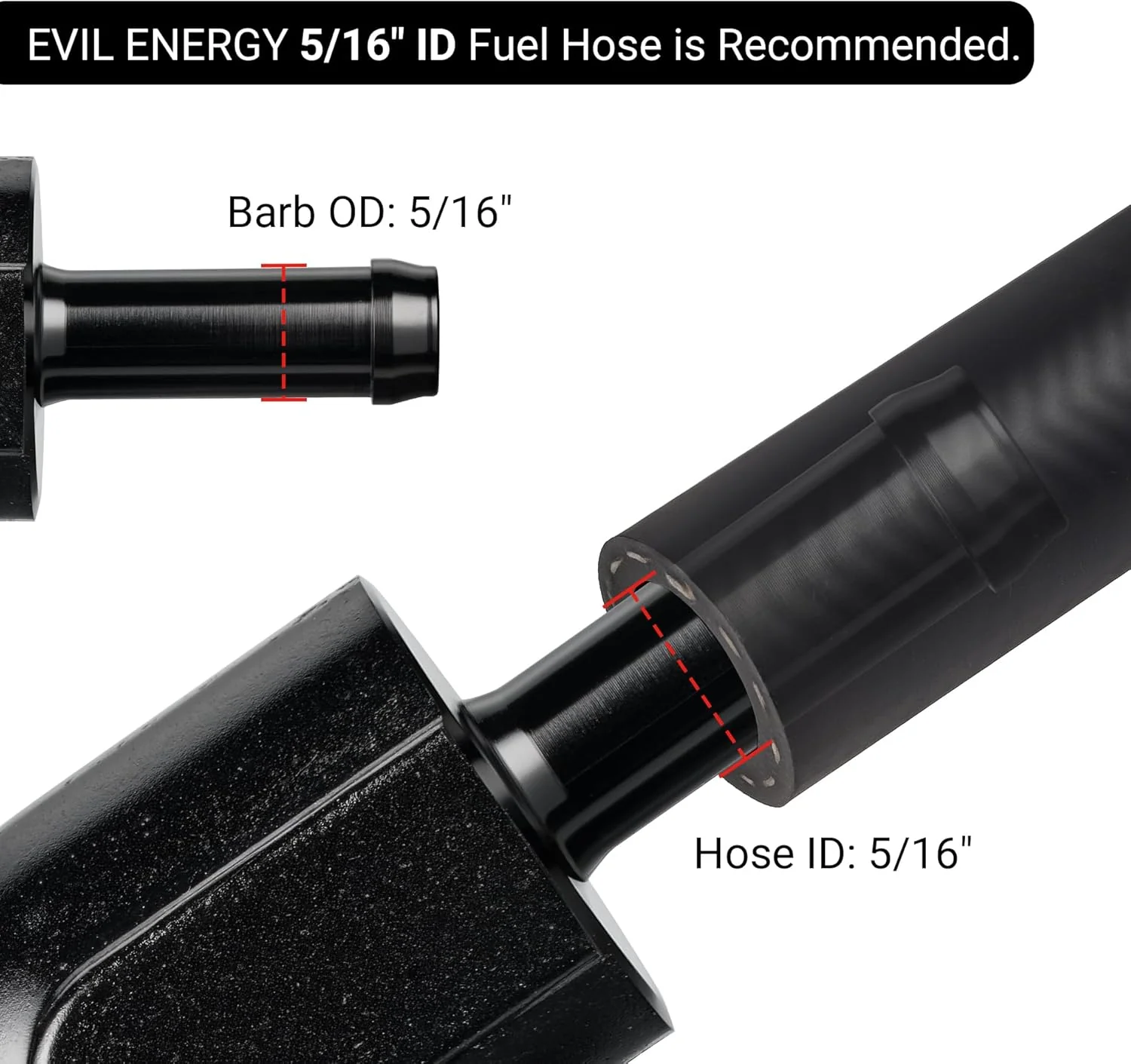 EVIL ENERGY 4/6/8/10AN Female to Barb Hose Fitting 0/45/90 Degree Swivel - Image 128