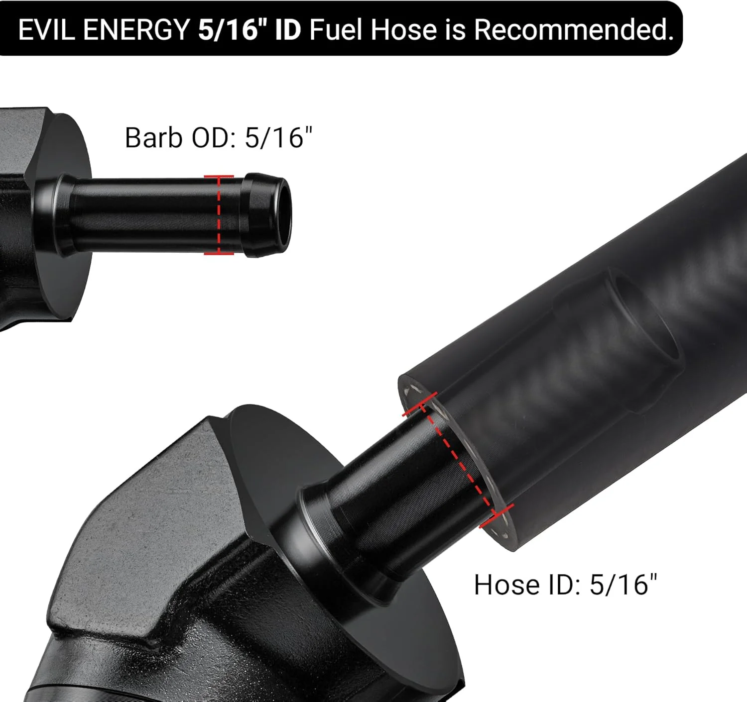 EVIL ENERGY 4/6/8/10AN Female to Barb Hose Fitting 0/45/90 Degree Swivel - Image 132