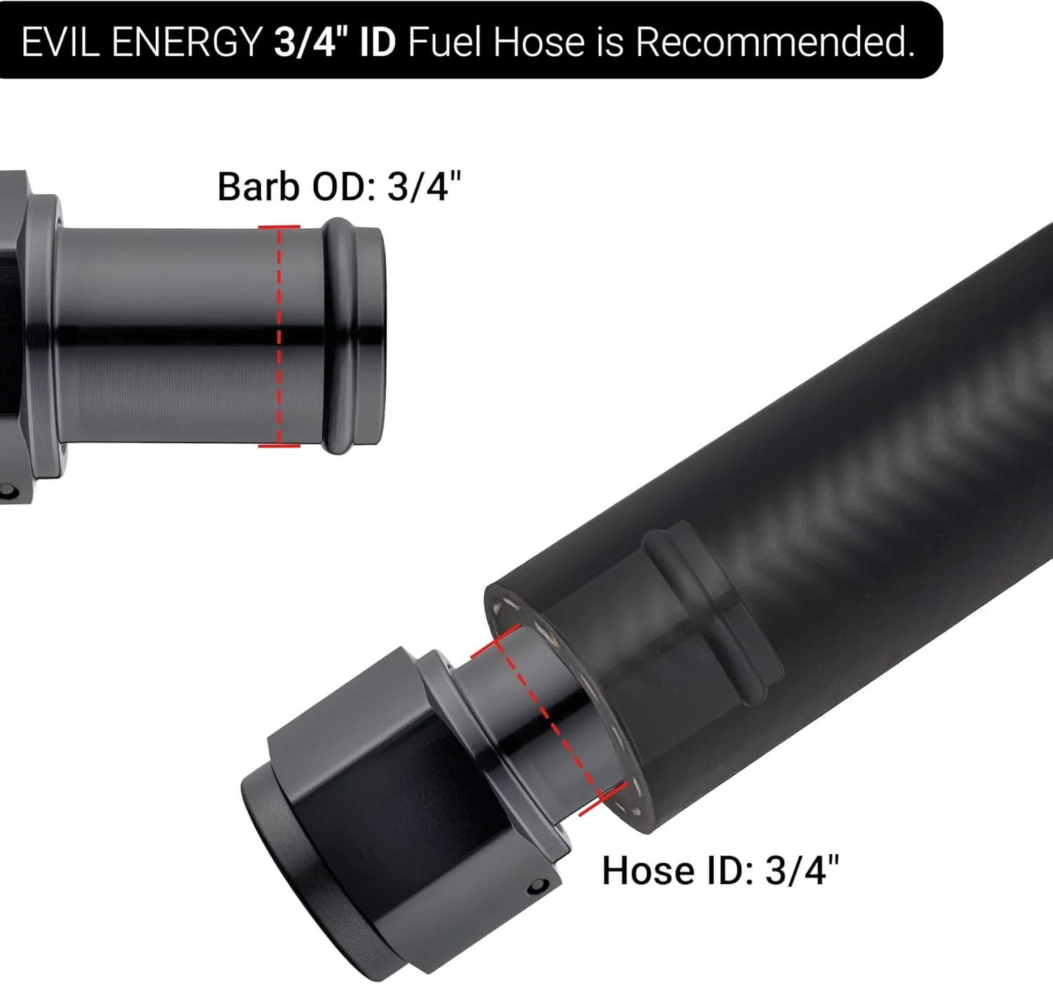 EVIL ENERGY 4/6/8/10AN Female to Barb Hose Fitting 0/45/90 Degree Swivel - Image 17