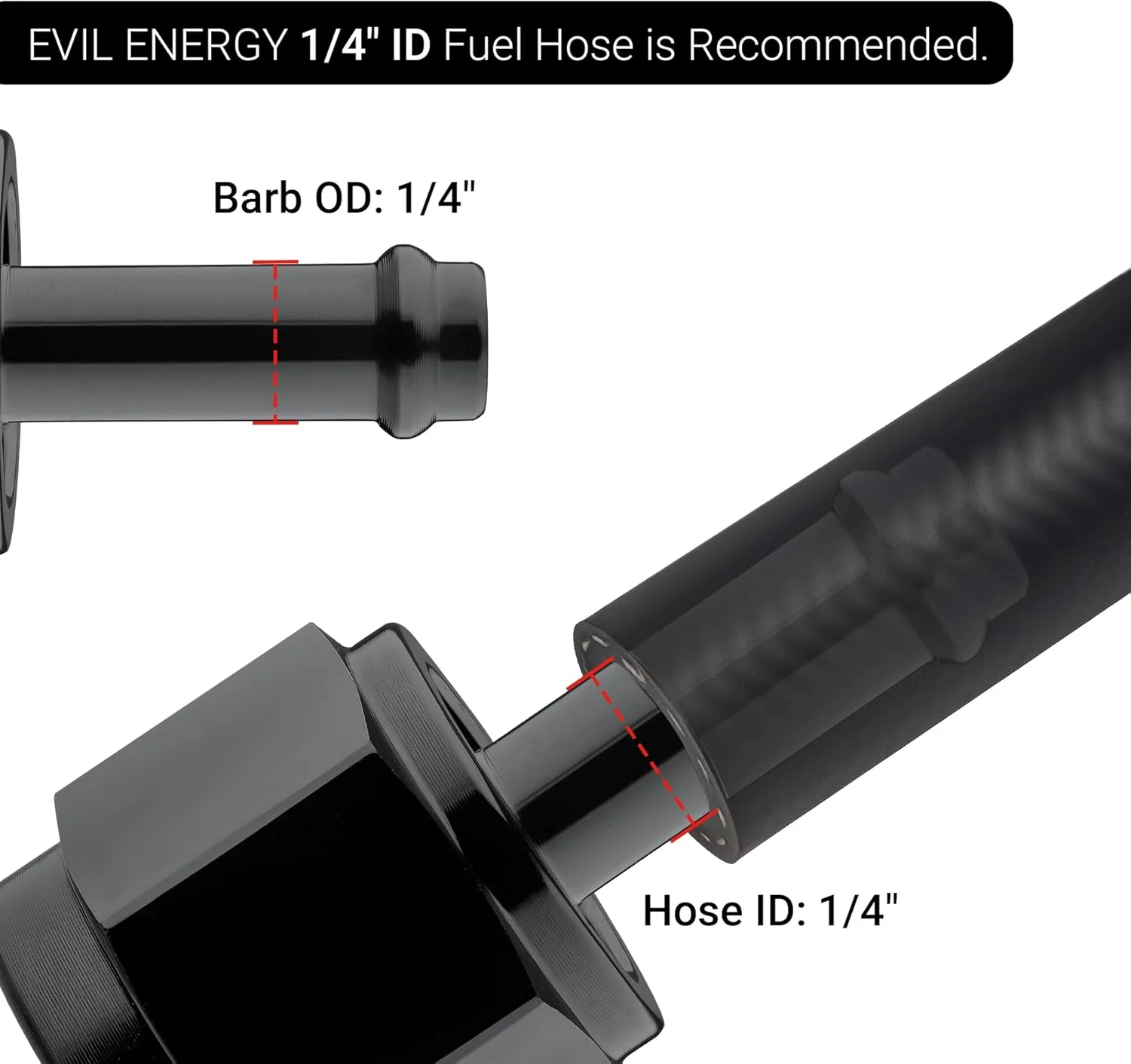 EVIL ENERGY 4/6/8/10AN Female to Barb Hose Fitting 0/45/90 Degree Swivel - Image 25