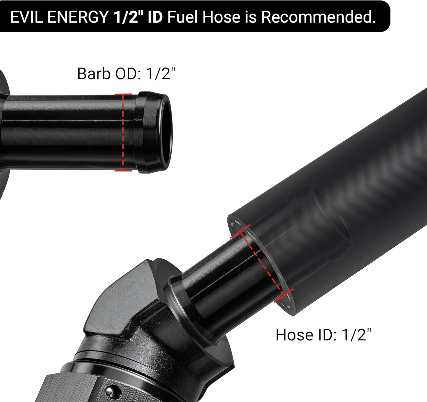 EVIL ENERGY 4/6/8/10AN Female to Barb Hose Fitting 0/45/90 Degree Swivel - Image 33