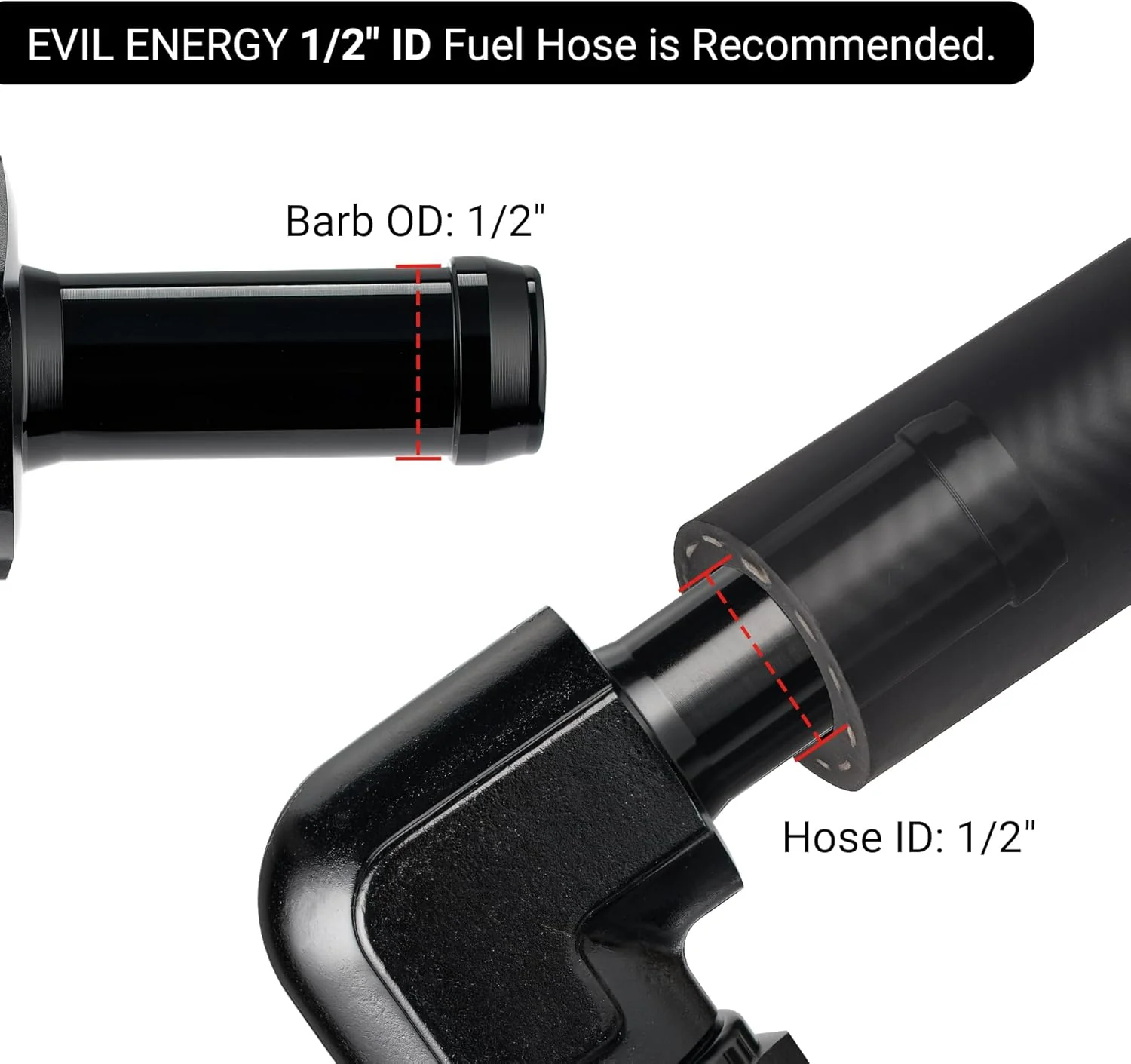 EVIL ENERGY 4/6/8/10AN Female to Barb Hose Fitting 0/45/90 Degree Swivel - Image 73