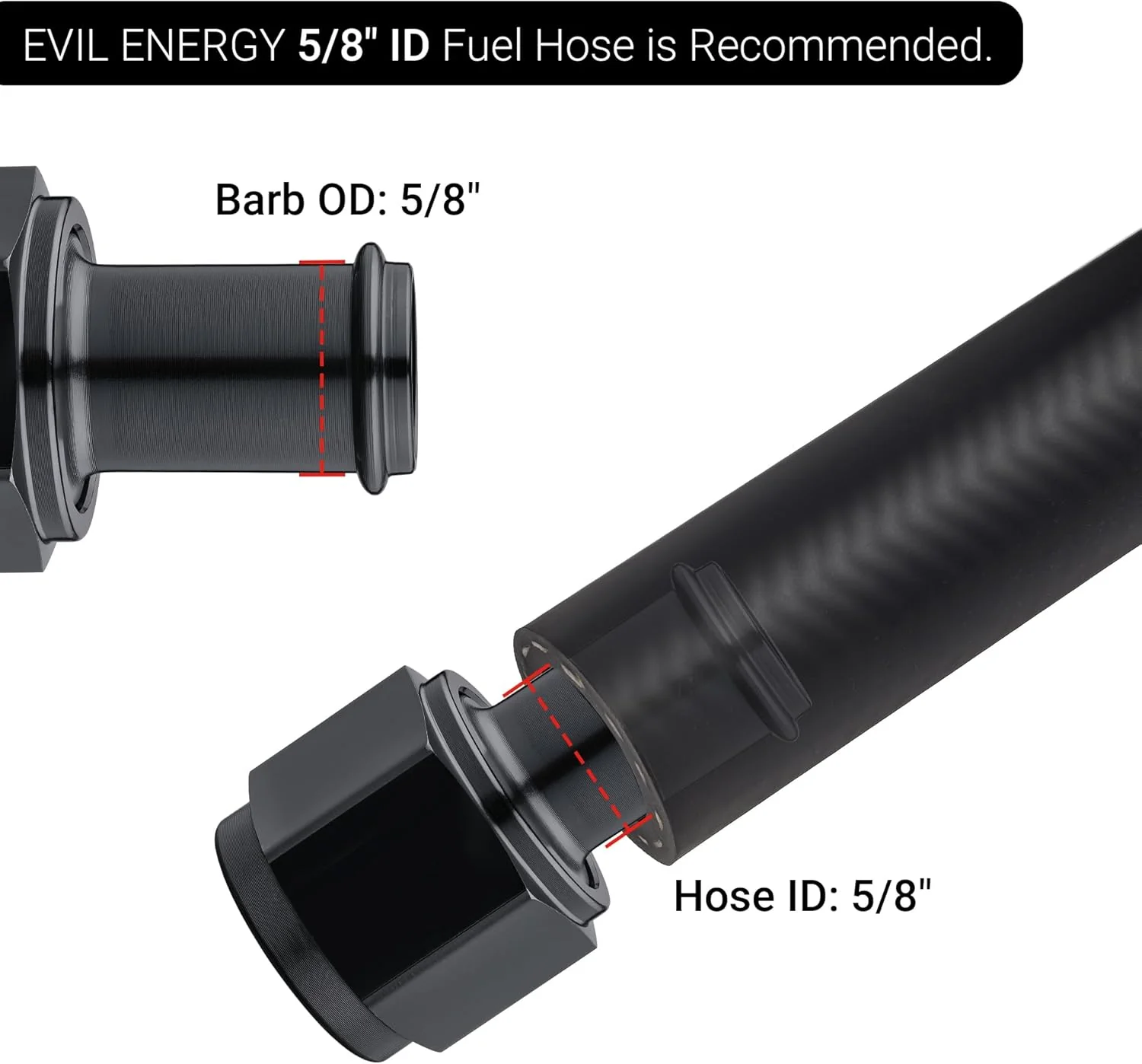 EVIL ENERGY 4/6/8/10AN Female to Barb Hose Fitting 0/45/90 Degree Swivel - Image 9