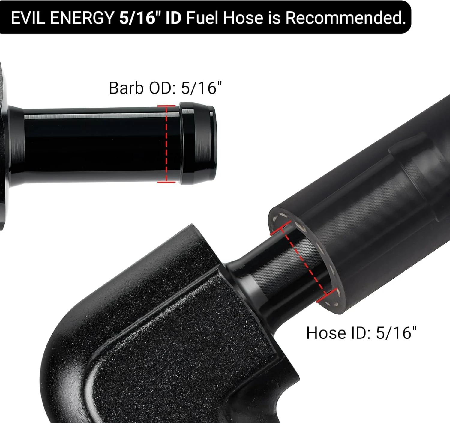 EVIL ENERGY 4/6/8/10AN Female to Barb Hose Fitting 0/45/90 Degree Swivel - Image 93