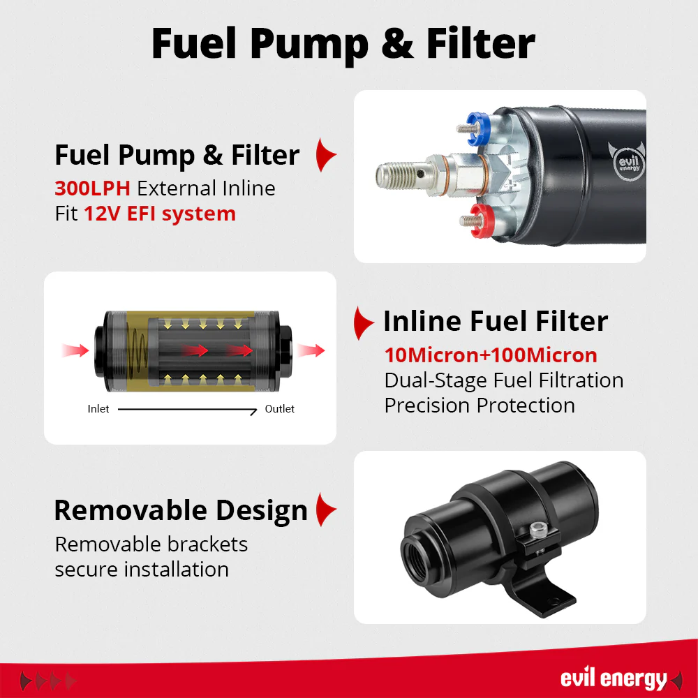 EVIL ENERGY Fuel Cell Gas Tank Kits with Fuel Filter Fuel Pump（1/2.5/5/8/10/12/15/19/20 Gallon ） - Image 62