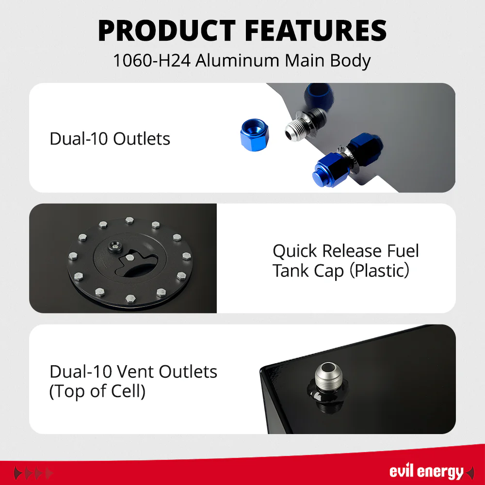 EVIL ENERGY Fuel Cell Gas Tank Kits with Fuel Filter Fuel Pump（1/2.5/5/8/10/12/15/19/20 Gallon ） - Image 64