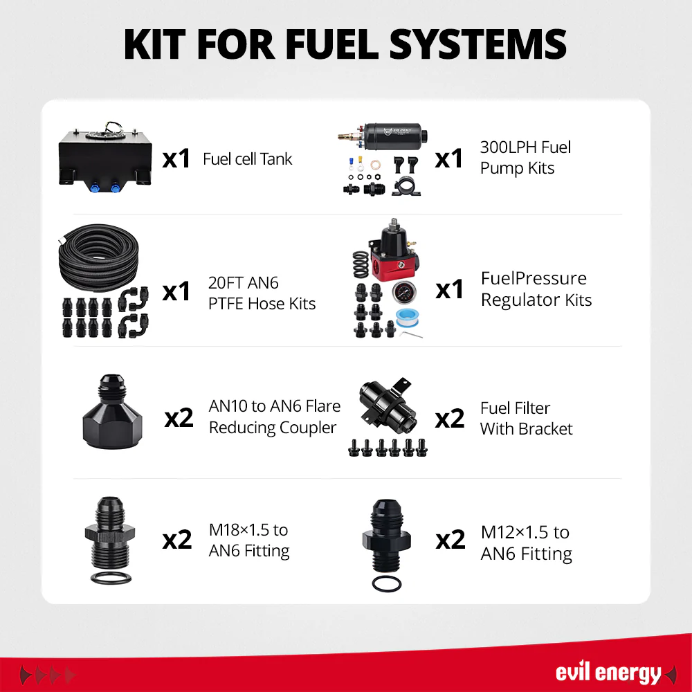 EVIL ENERGY Fuel Cell Gas Tank Kits with Fuel Filter Fuel Pump（1/2.5/5/8/10/12/15/19/20 Gallon ） - Image 72