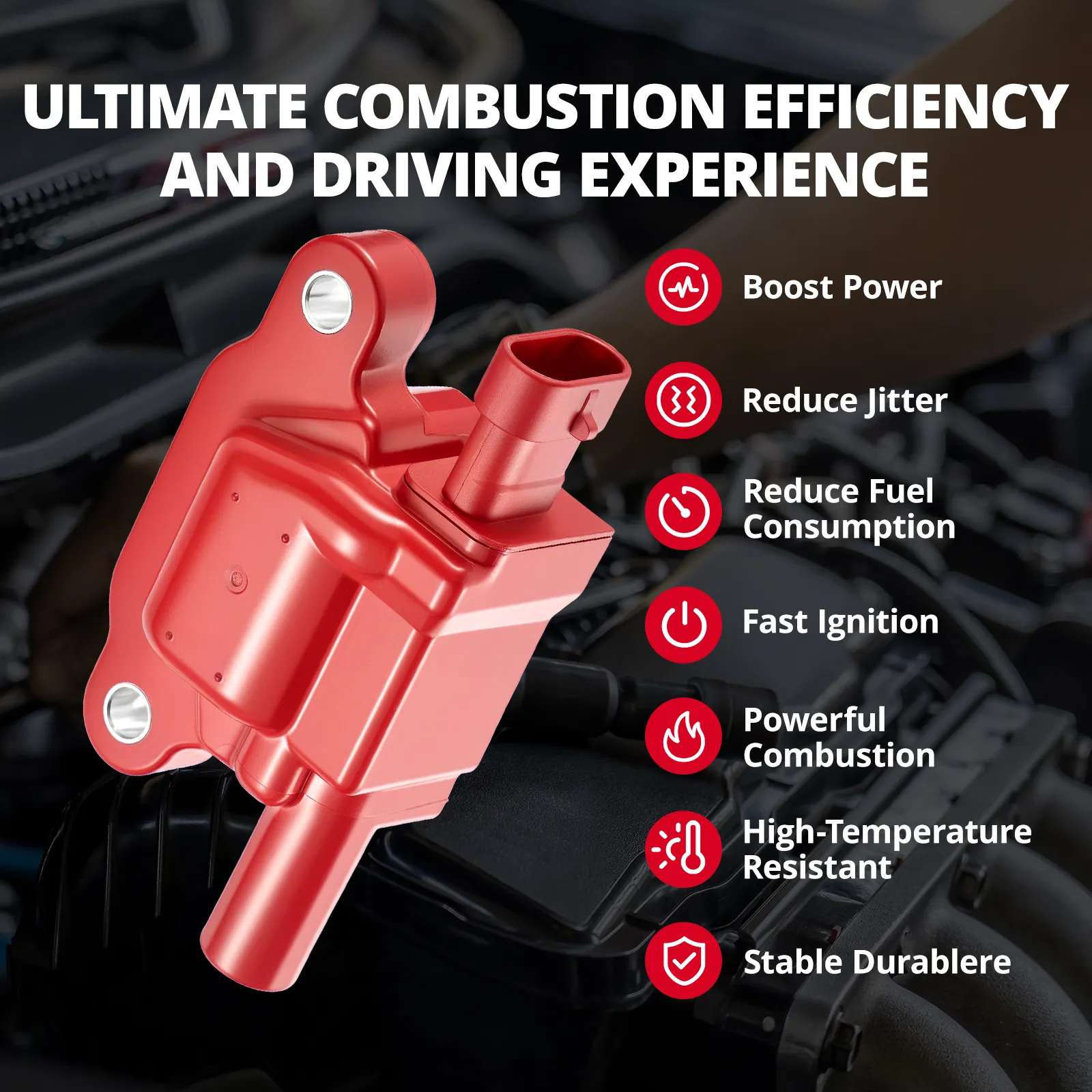 EVIL ENERGY Ignition Coil UF413 Compatible with GM LS Engines High Performance Upgrade Ignition Coil - Image 4