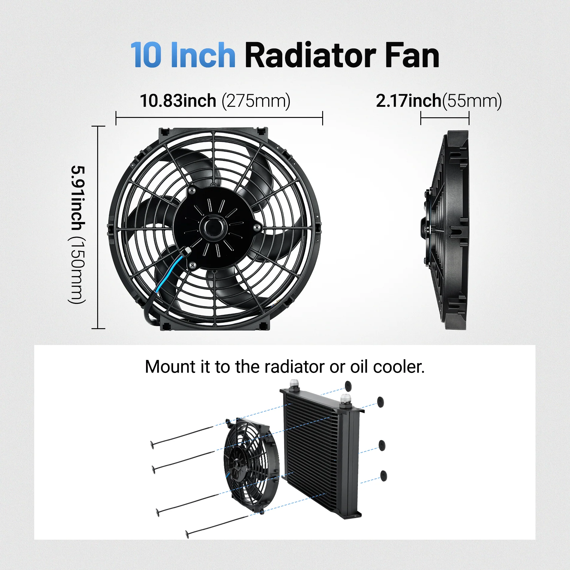 EVIL ENERGY Oil Cooling Solution Kit With 6AN Fuel Line & Bracket&Fan - Image 4