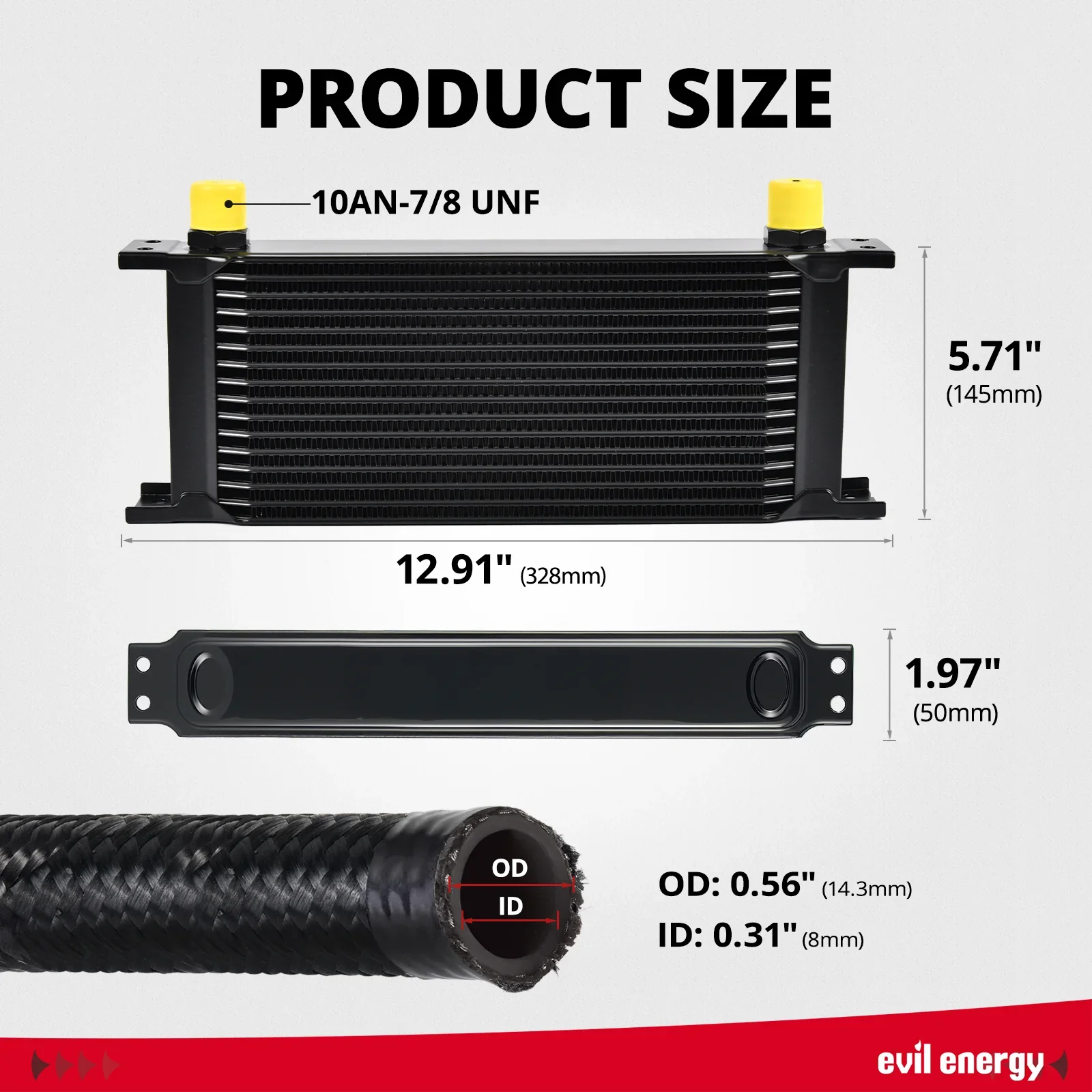 EVIL ENERGY Oil Cooling Solution Kit With 6AN Fuel Line & Bracket - Image 10