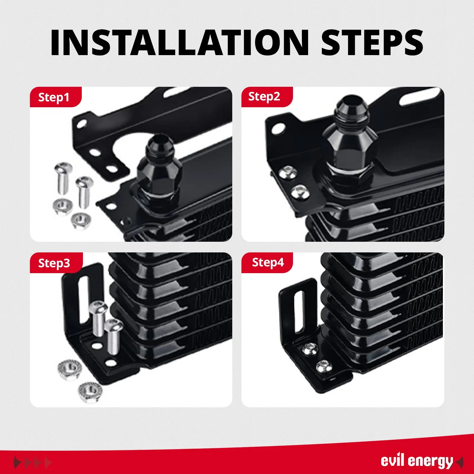 EVIL ENERGY Oil Cooling Solution Kit With 6AN Fuel Line & Bracket - Image 20