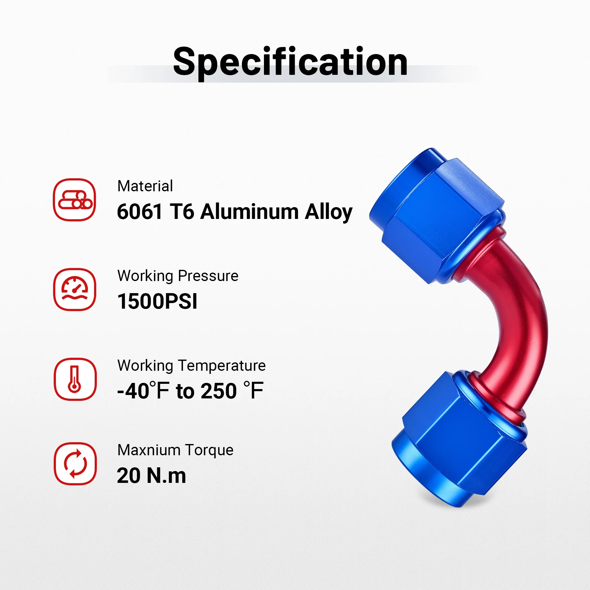 EVIL ENERGY 4/6/8/10AN Female To Female Straight/90 Degree Swivel Coupler Union Fitting Adapter Aluminum Red and Blue - Image 13