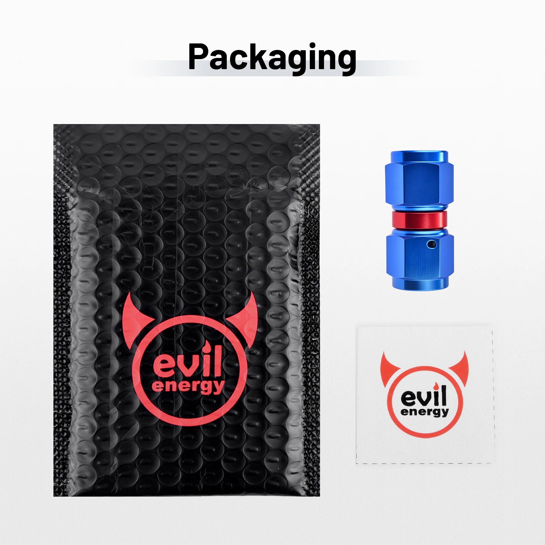 EVIL ENERGY 4/6/8/10AN Female To Female Straight/90 Degree Swivel Coupler Union Fitting Adapter Aluminum Red and Blue - Image 20