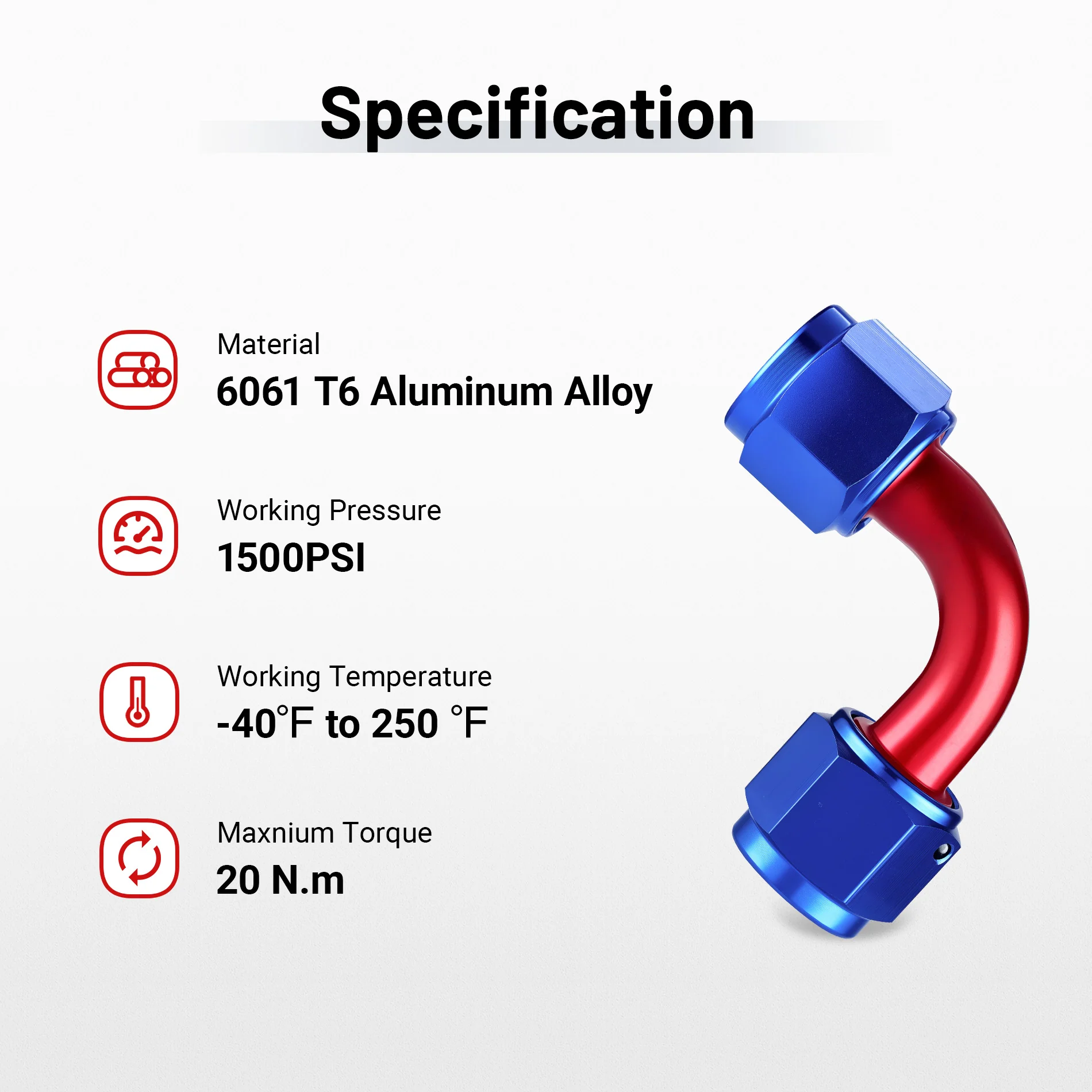 EVIL ENERGY 4/6/8/10AN Female To Female Straight/90 Degree Swivel Coupler Union Fitting Adapter Aluminum Red and Blue - Image 23